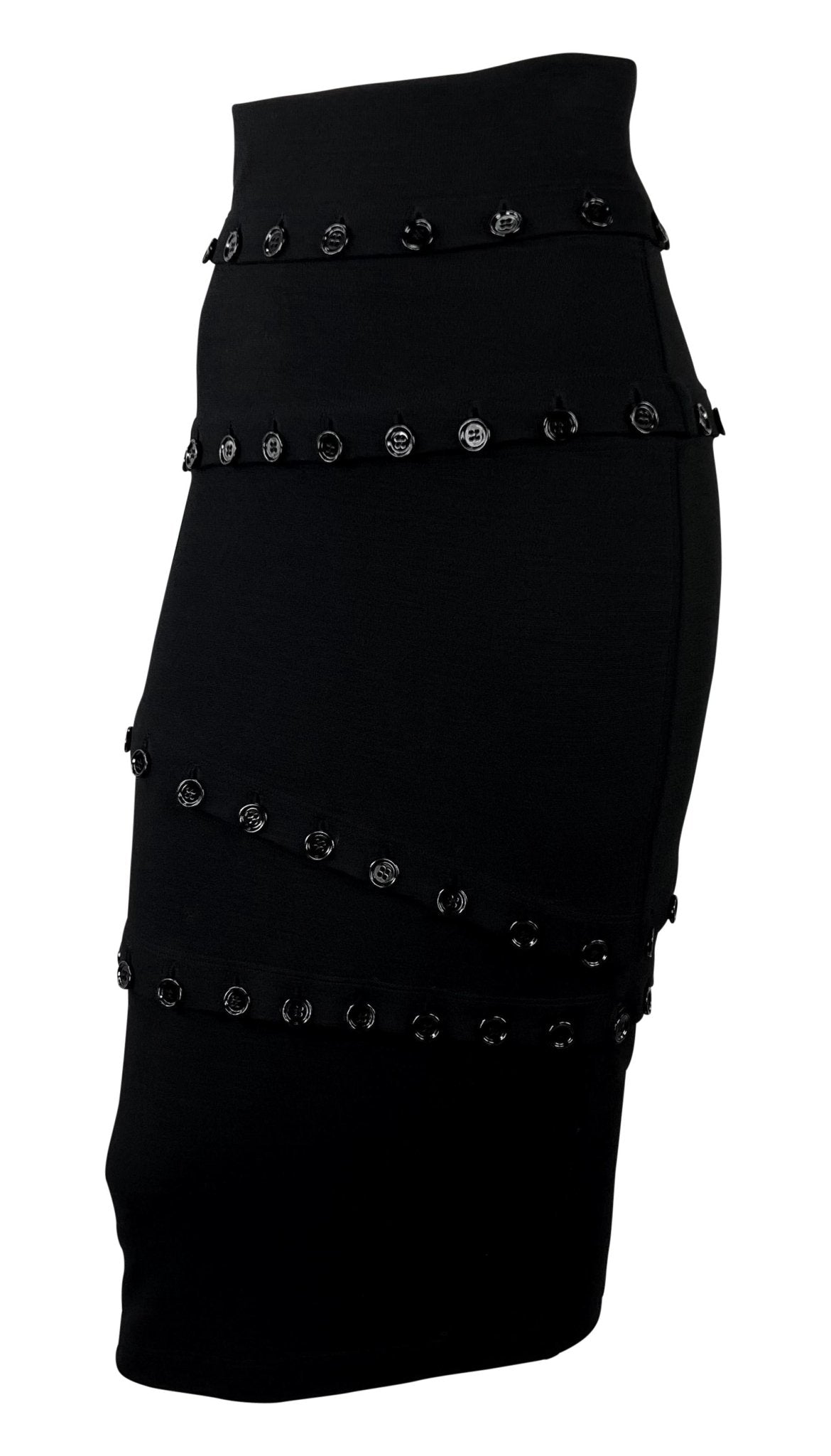 F/W 2003 Dolce & Gabbana Button Transformable Bodycon Skirt - RealList