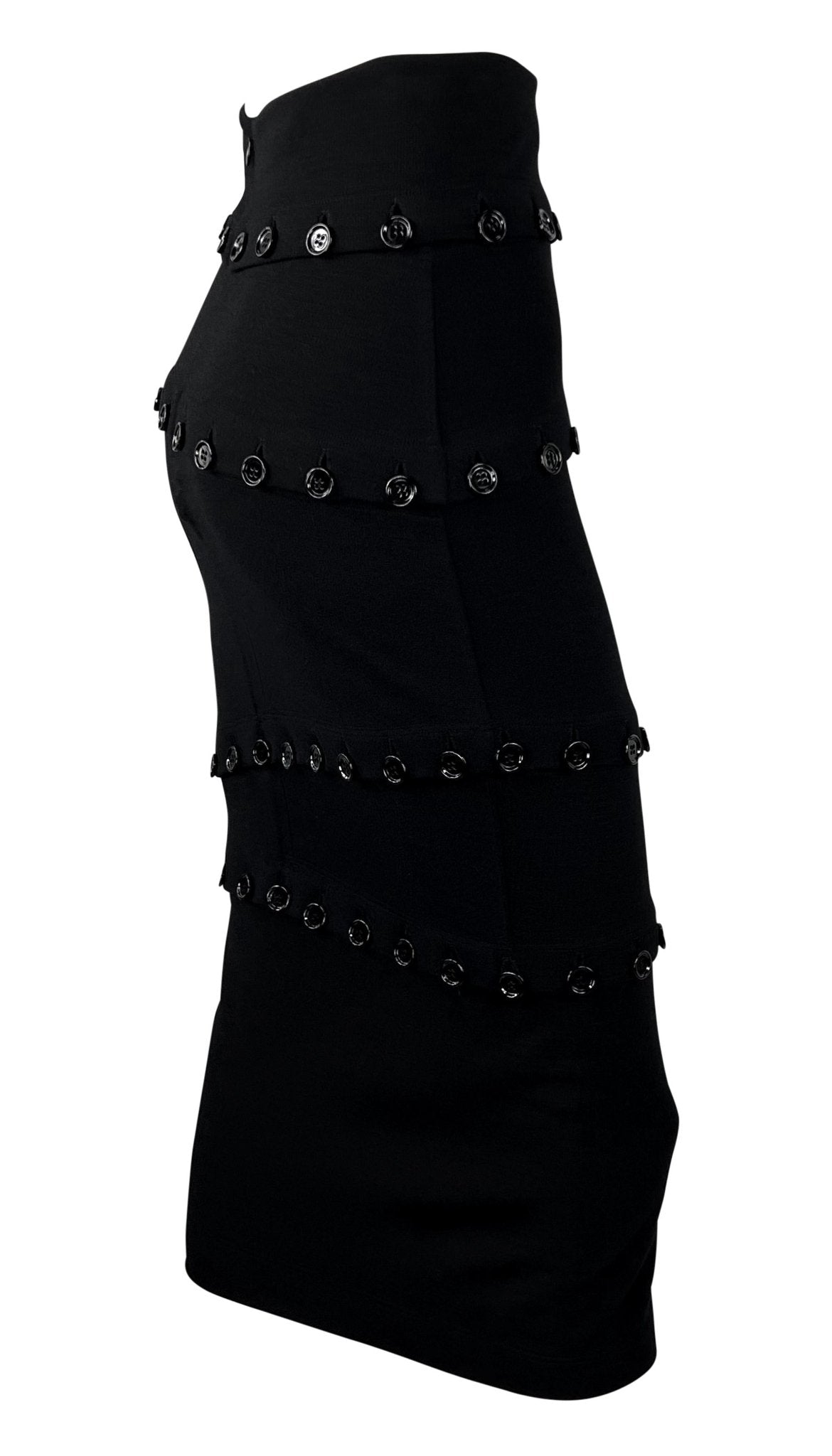 F/W 2003 Dolce & Gabbana Button Transformable Bodycon Skirt - RealList