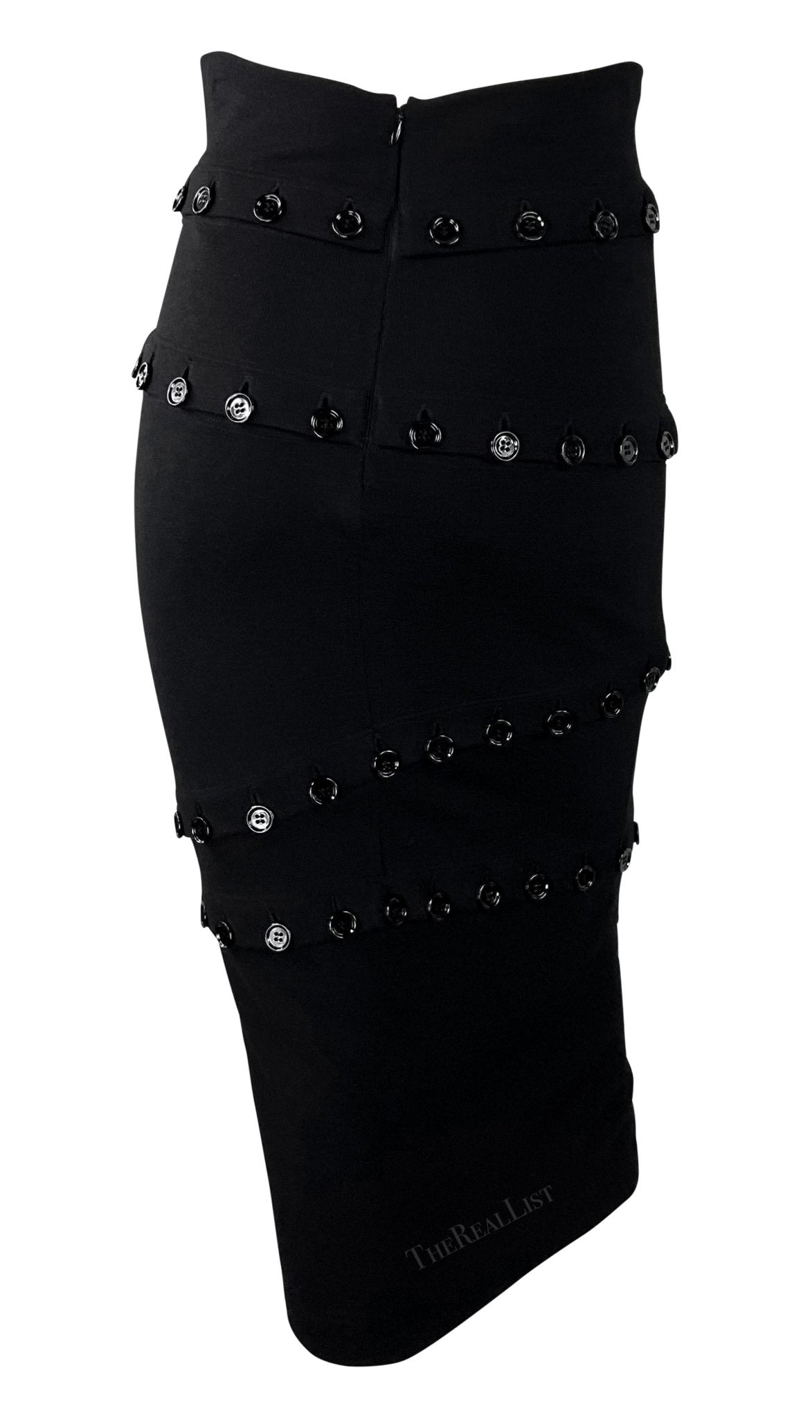 F/W 2003 Dolce & Gabbana Button Transformable Bodycon Skirt - RealList