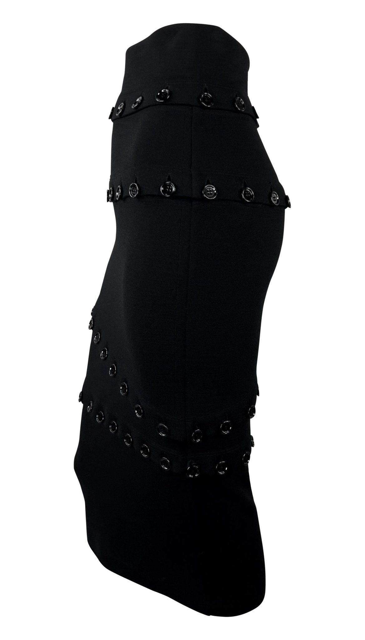 F/W 2003 Dolce & Gabbana Button Transformable Bodycon Skirt - RealList