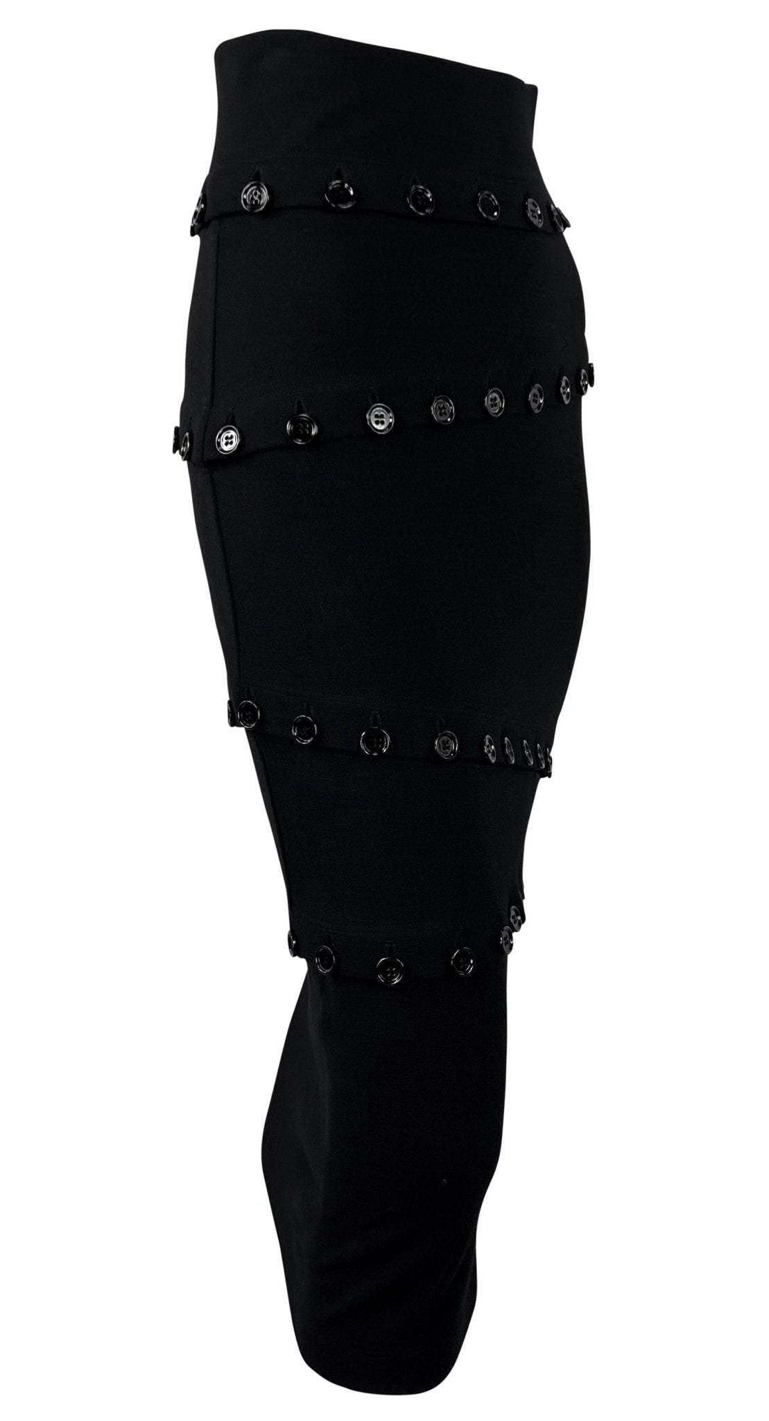 F/W 2003 Dolce & Gabbana Button Transformable Bodycon Skirt - RealList