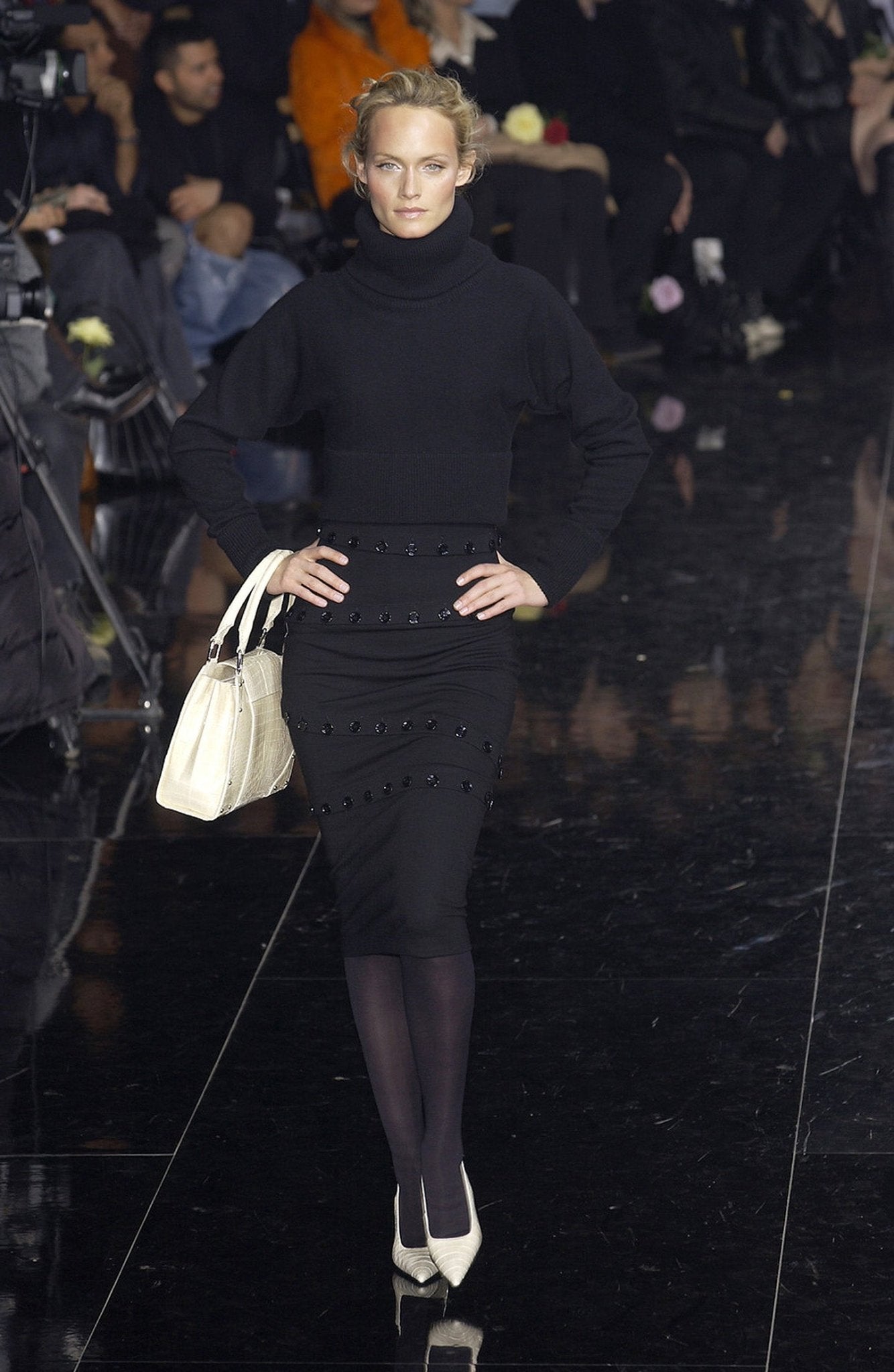 F/W 2003 Dolce & Gabbana Crocodile Techno Romantic Large Beige Shoulder Bag - RealList