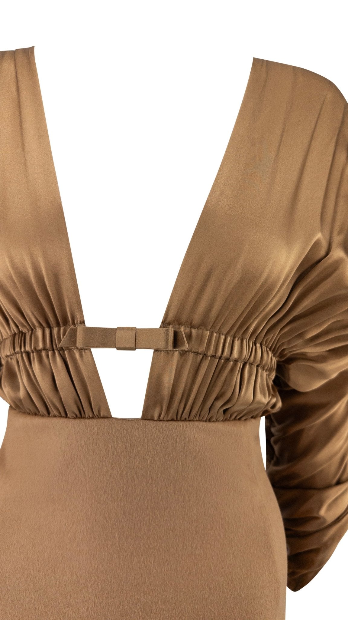 F/W 2003 Gianfranco Ferré Beyoncé Runway Plunging Long Sleeve Cocktail Dress - RealList