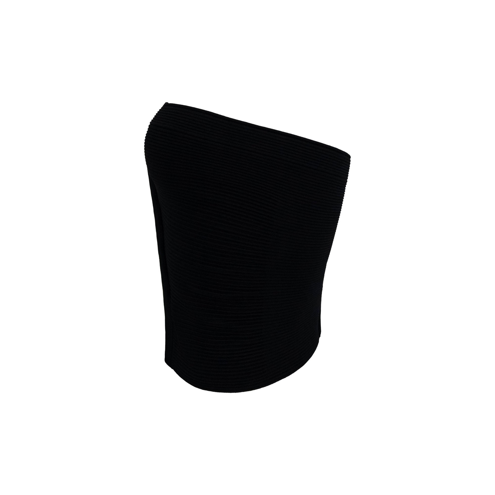 F/W 2003 Gucci by Tom Ford Black Ribbed Knit Strapless Crop Top - RealList