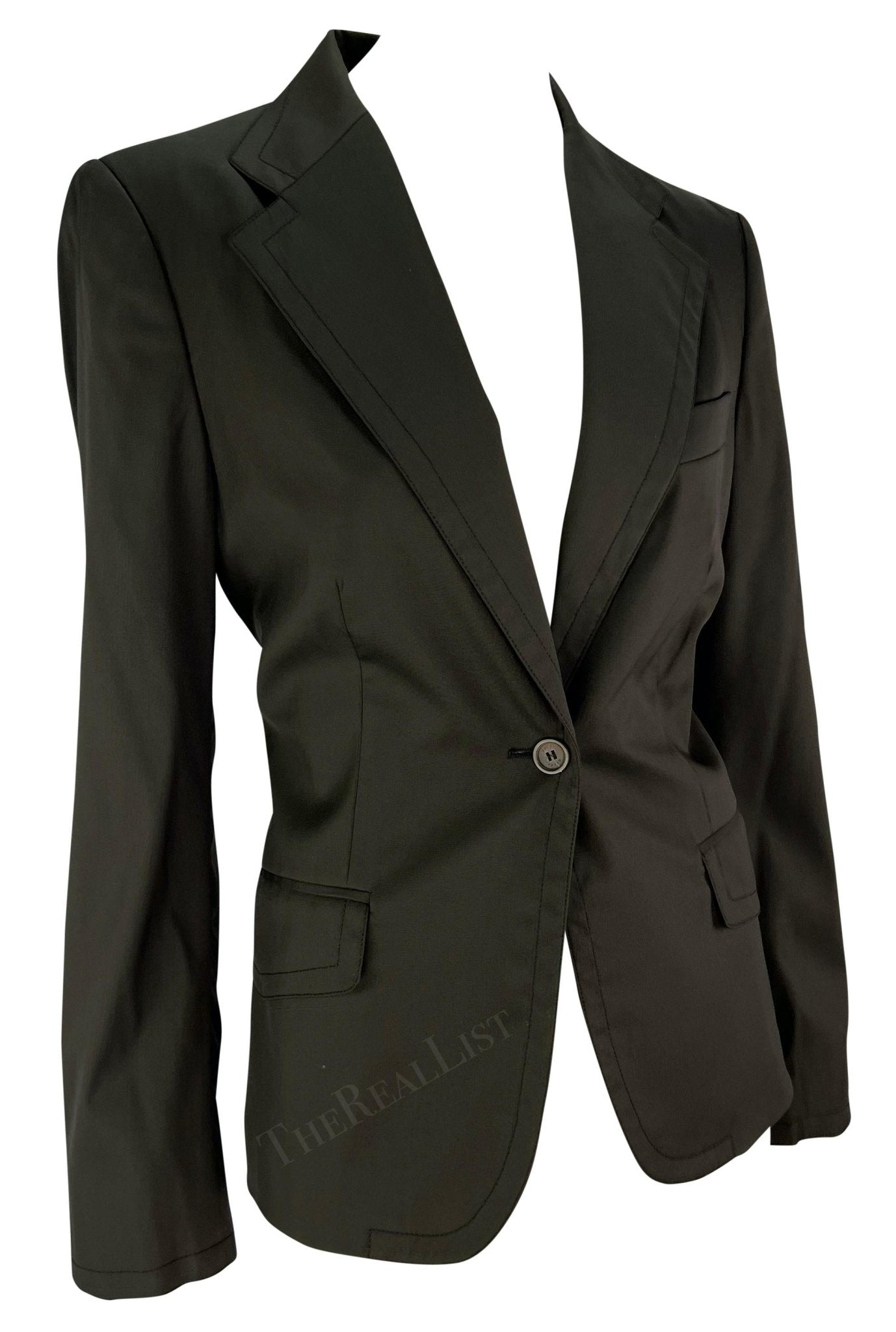 F/W 2003 Gucci by Tom Ford Dark Green Blazer - RealList
