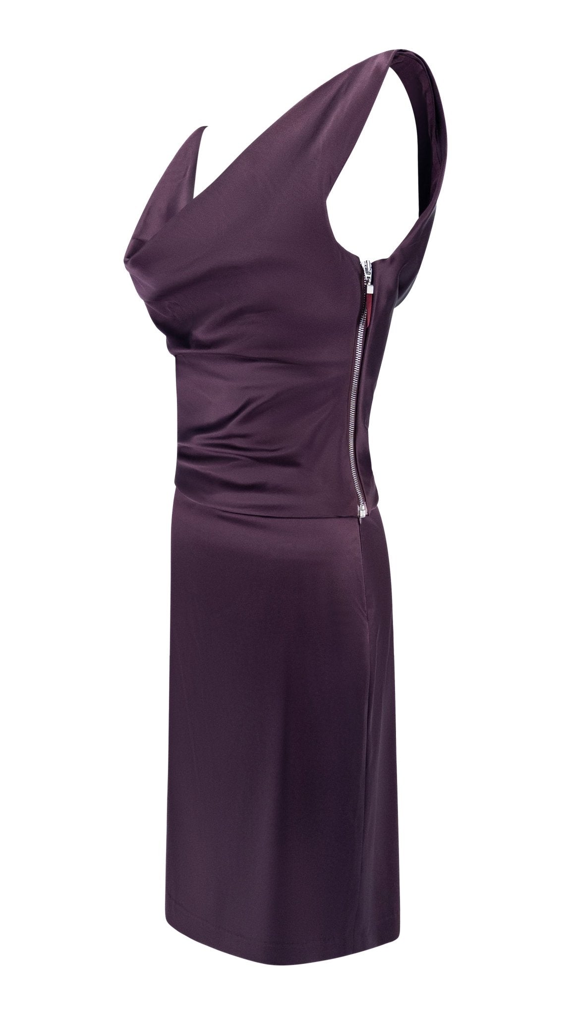 F/W 2003 Stella McCartney Burgundy Satin Corset Runway Mini Dress - RealList