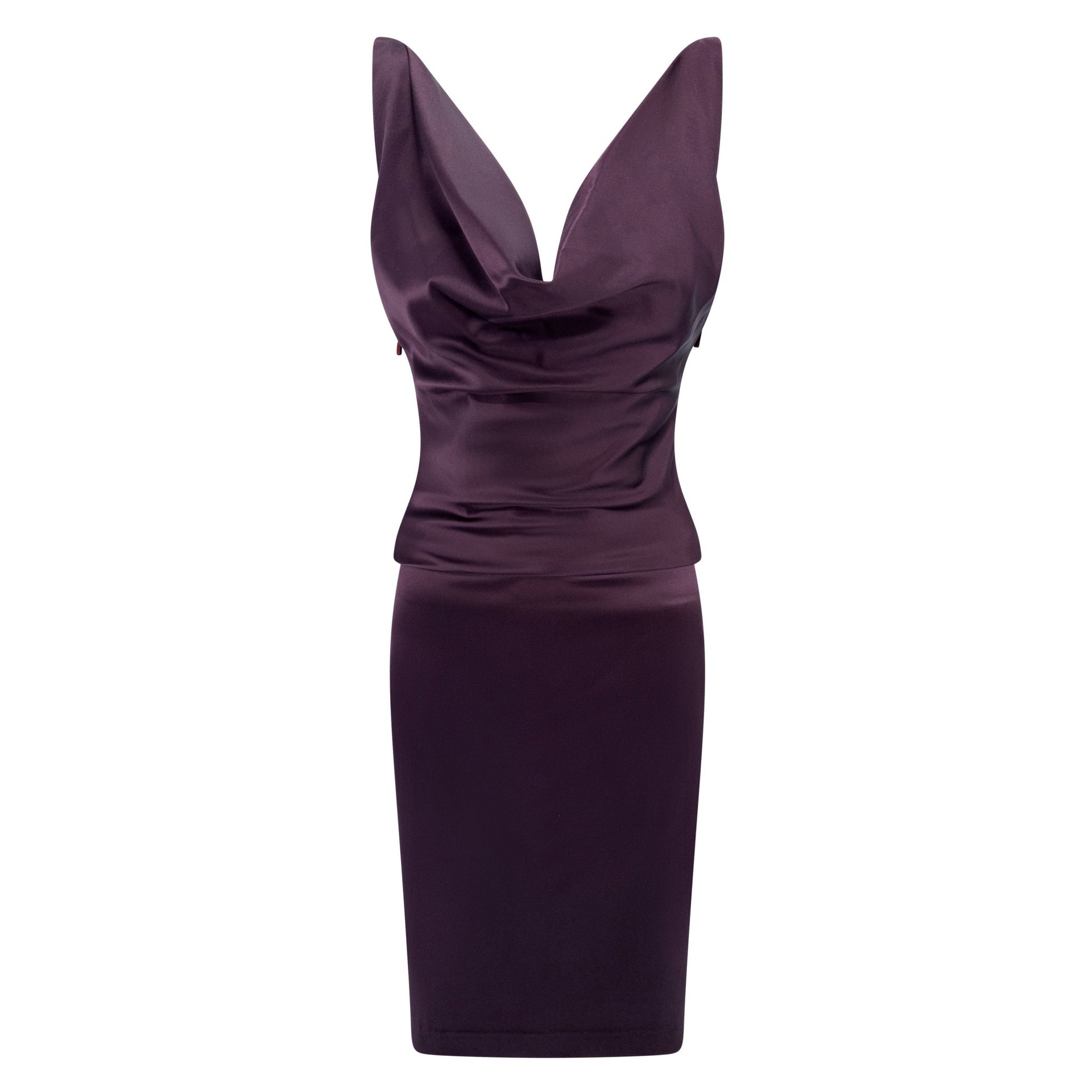 F/W 2003 Stella McCartney Burgundy Satin Corset Runway Mini Dress - RealList