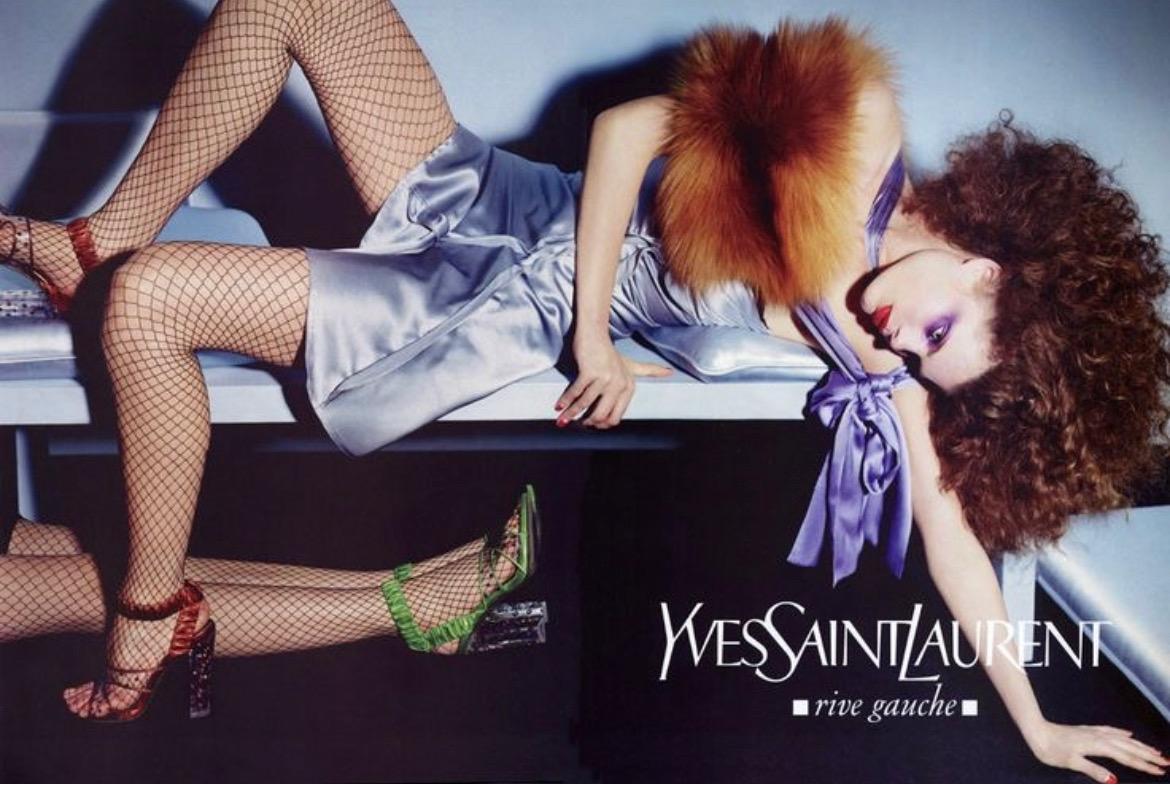 F/W 2003 Yves Saint Laurent by Tom Ford Green Rhinestone Lucite Pumps Size 38 - RealList