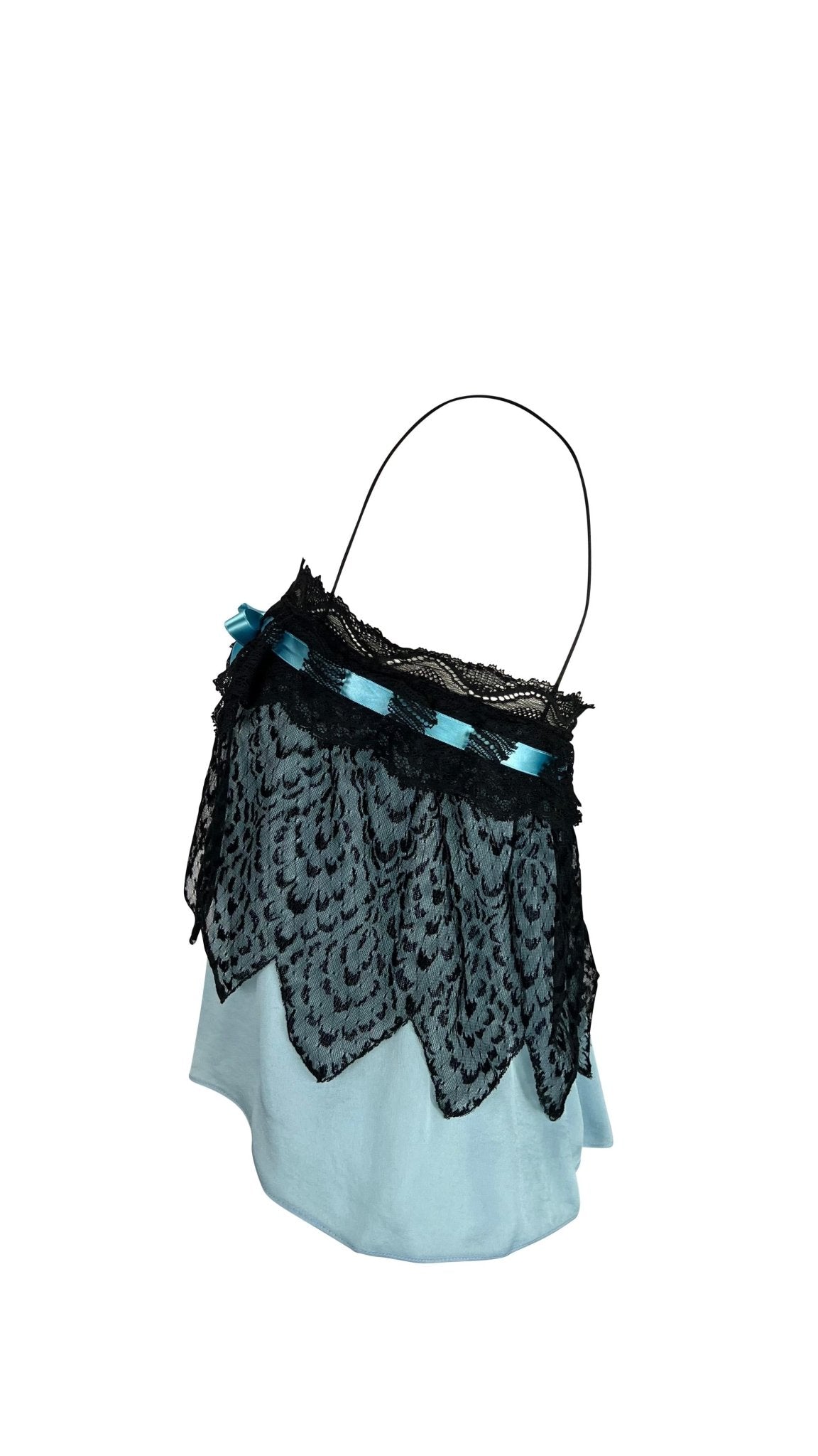 F/W 2003 Yves Saint Laurent by Tom Ford Pale Blue Layered Tank Top - RealList