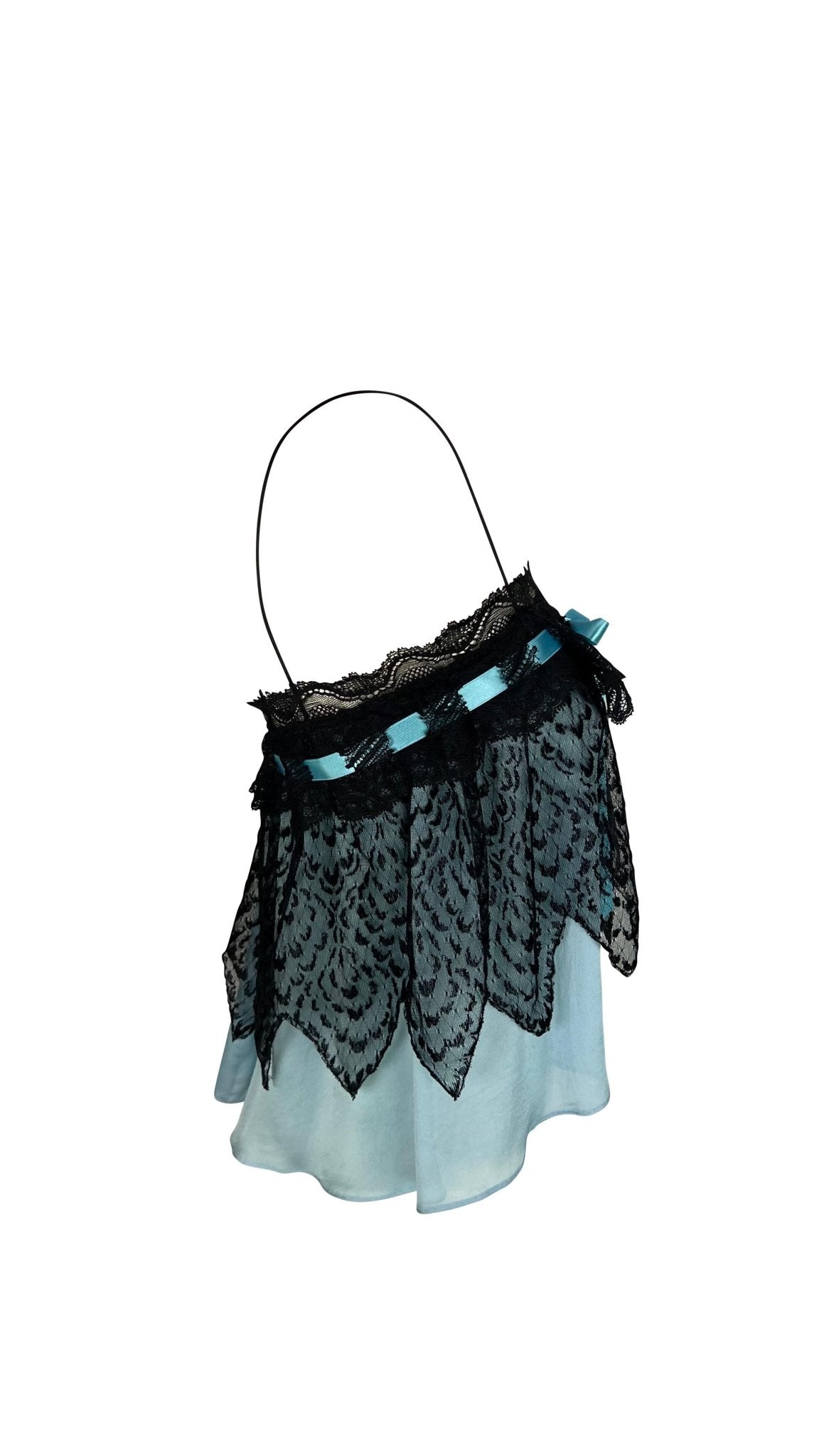 F/W 2003 Yves Saint Laurent by Tom Ford Pale Blue Layered Tank Top - RealList