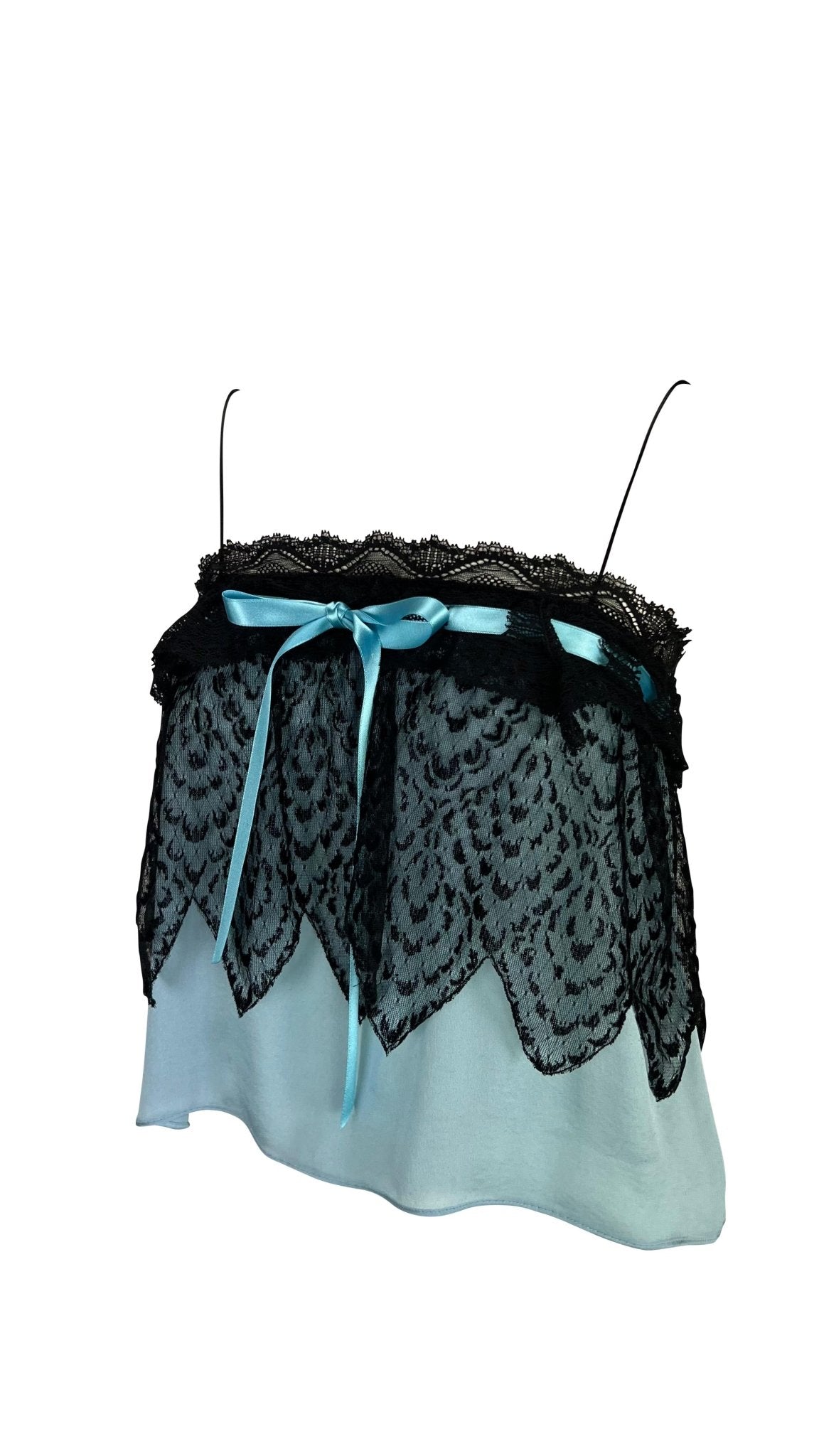 F/W 2003 Yves Saint Laurent by Tom Ford Pale Blue Layered Tank Top - RealList