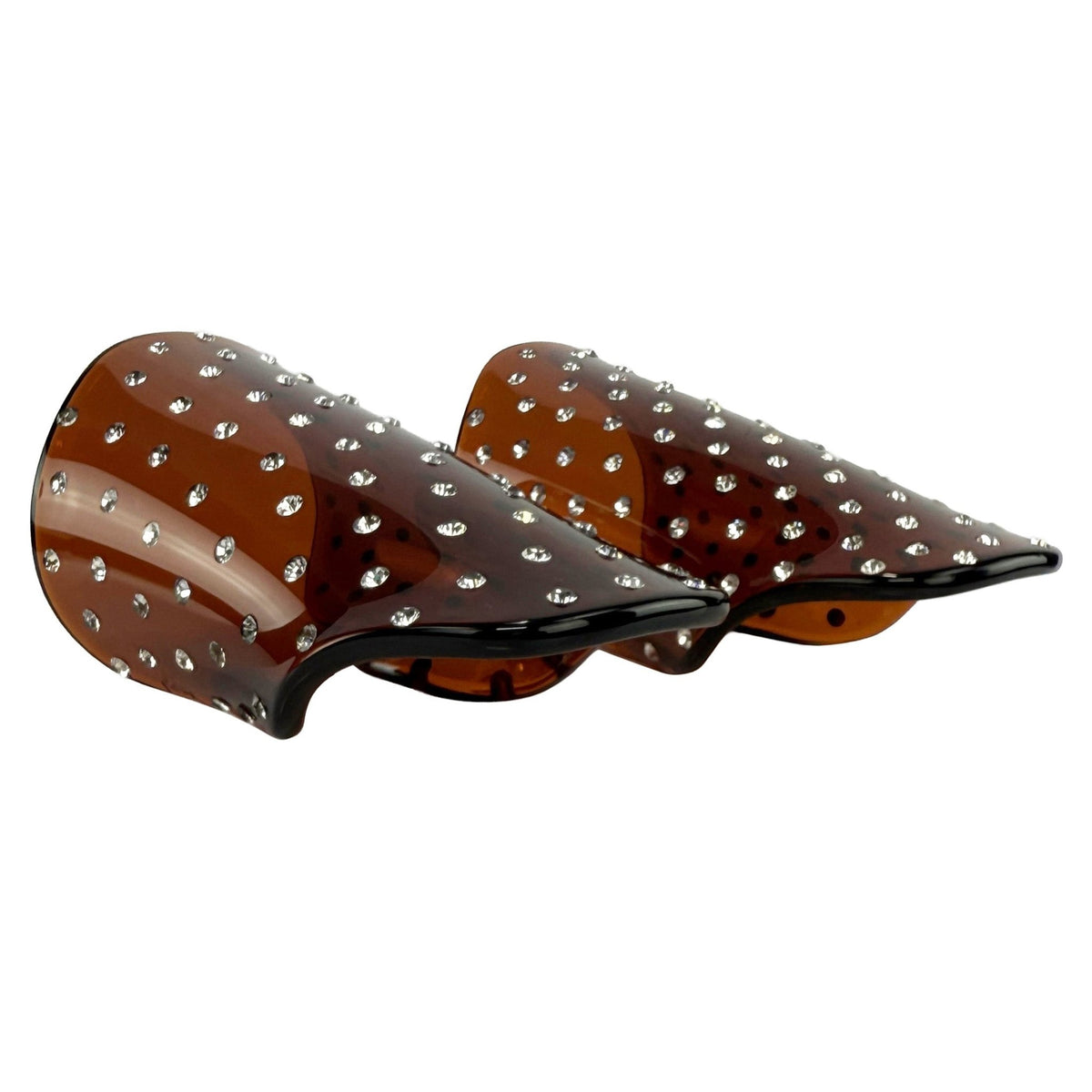 F/W 2003 Yves Saint Laurent by Tom Ford Runway Amber Lucite Crystal Cuff Set - RealList