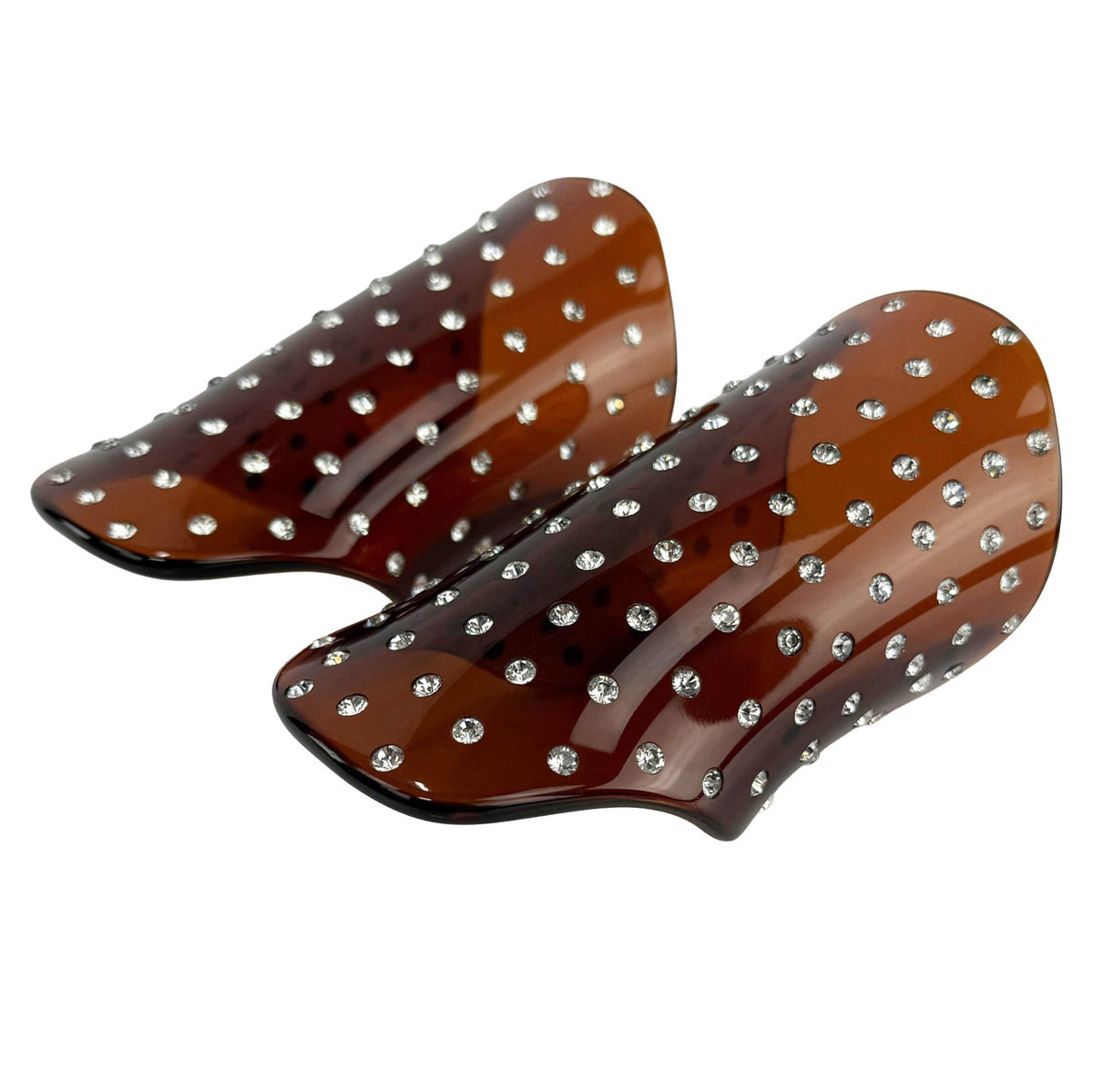 F/W 2003 Yves Saint Laurent by Tom Ford Runway Amber Lucite Crystal Cuff Set - RealList