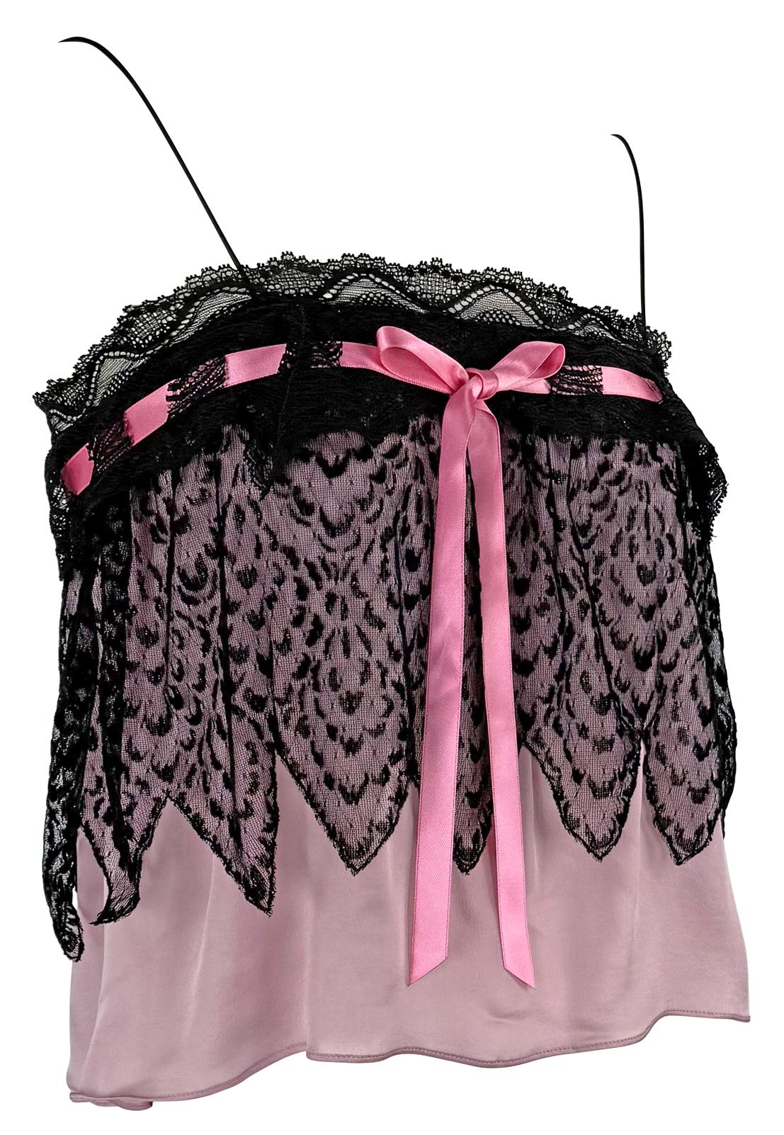 F/W 2003 Yves Saint Laurent by Tom Ford Runway Babydoll Sheer Chiffon Pink Tank Top - RealList