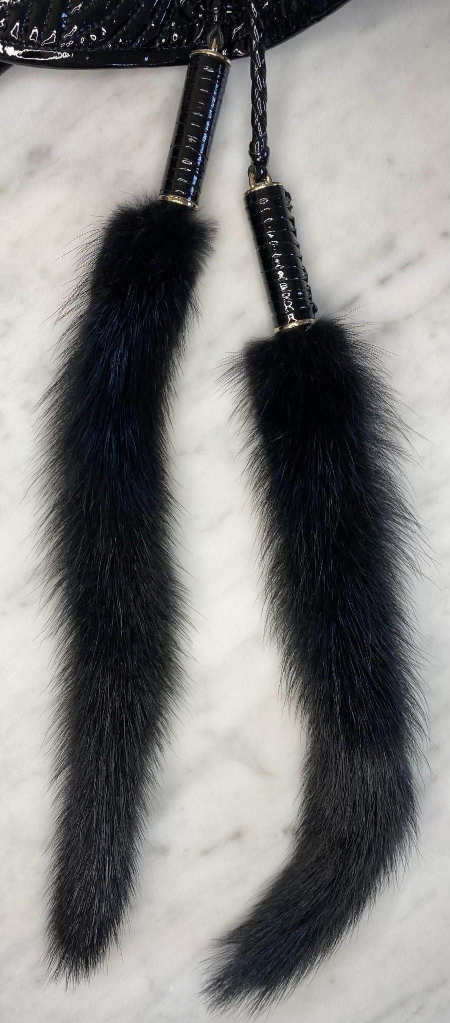 F/W 2004 Yves Saint Laurent by Tom Ford Chinoiserie Patent Leather Mink Jacket - RealList