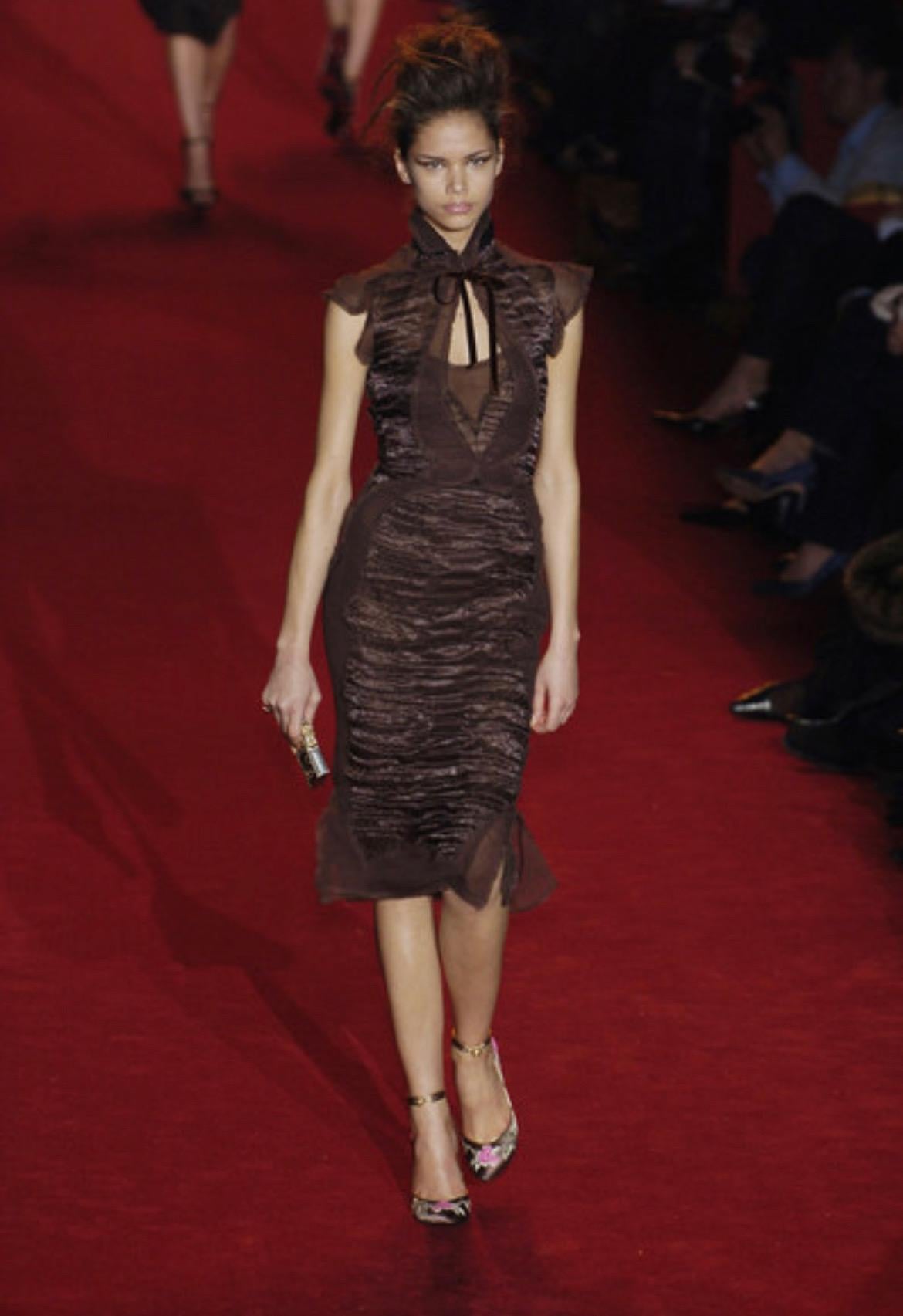 F/W 2004 Yves Saint Laurent by Tom Ford Embroidered Chinoiserie Wedge Size 36 - RealList