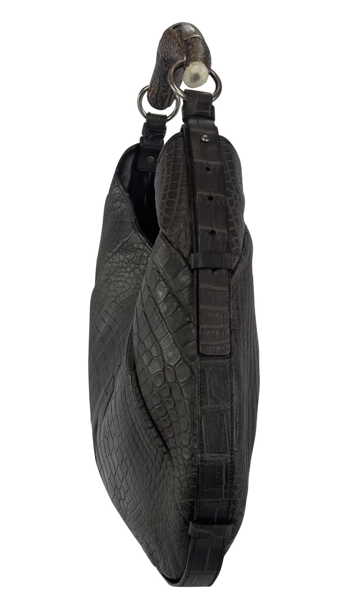 F/W 2005 Yves Saint Laurent XL Genuine Alligator Mombasa Shoulder Bag - RealList