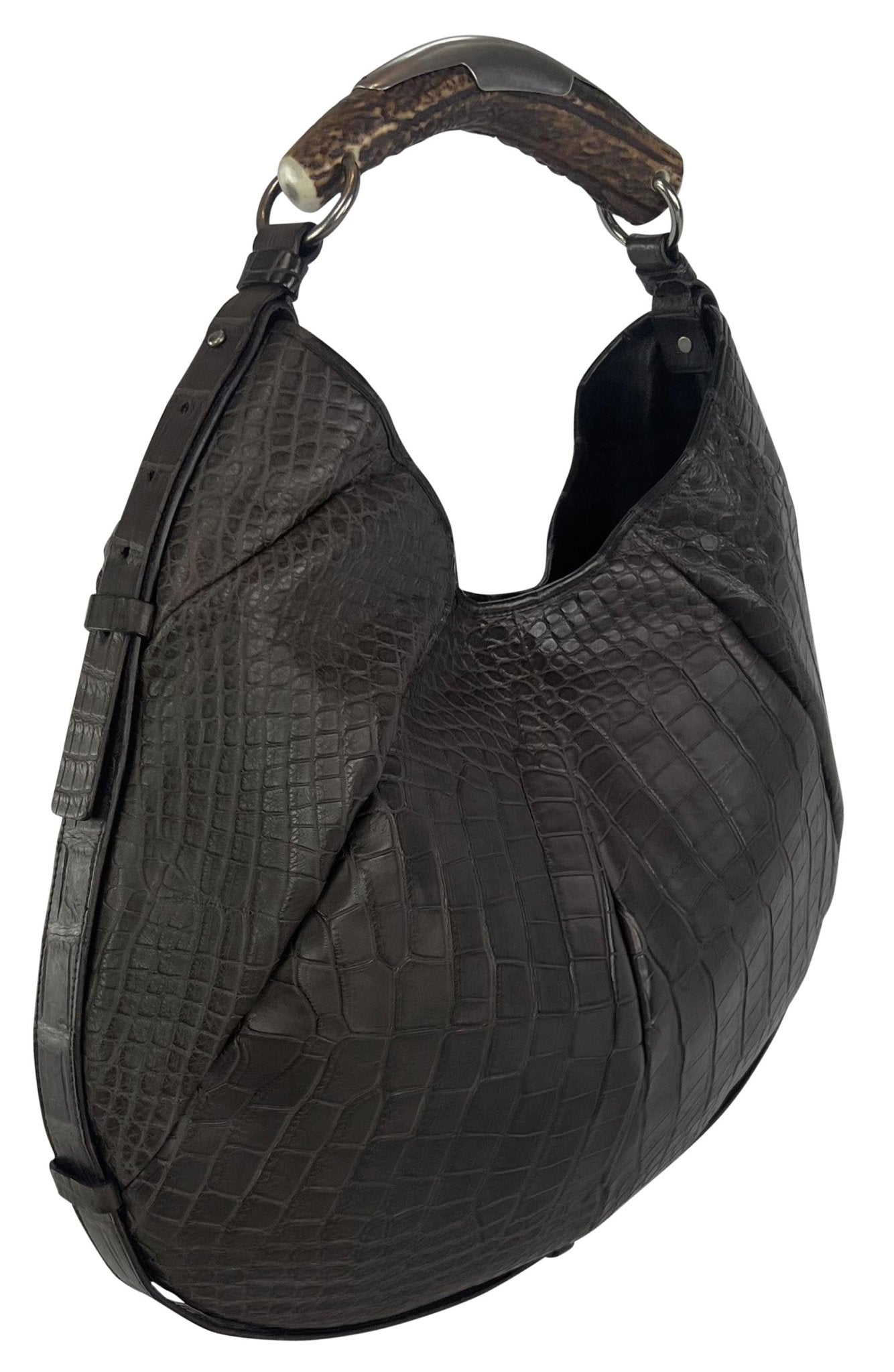 F/W 2005 Yves Saint Laurent XL Genuine Alligator Mombasa Shoulder Bag - RealList