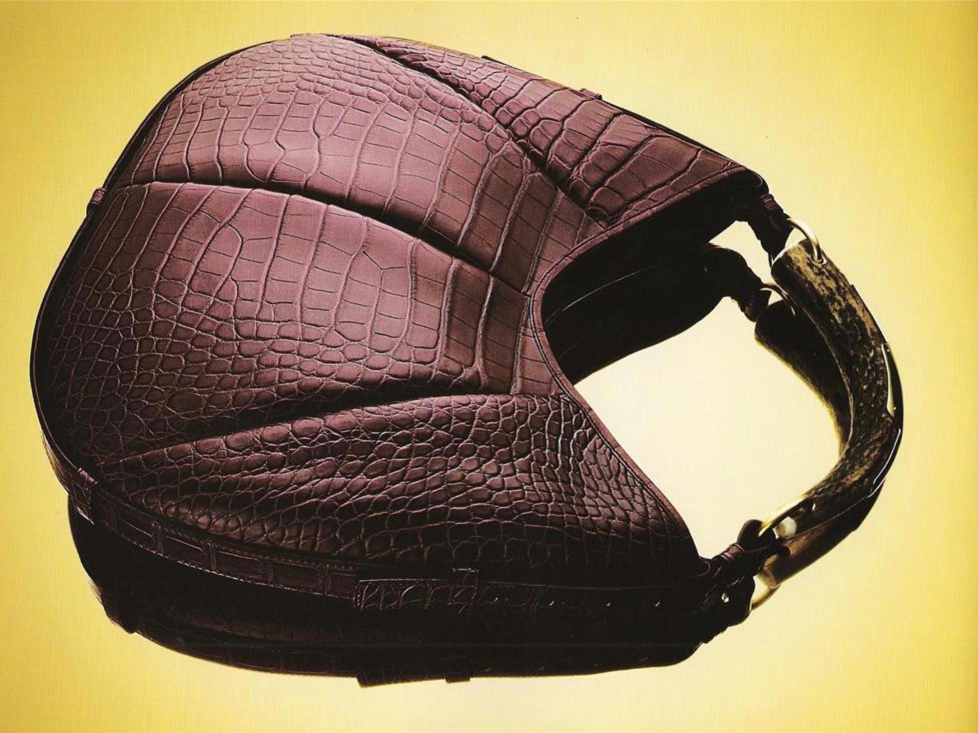 F/W 2005 Yves Saint Laurent XL Genuine Alligator Mombasa Shoulder Bag - RealList