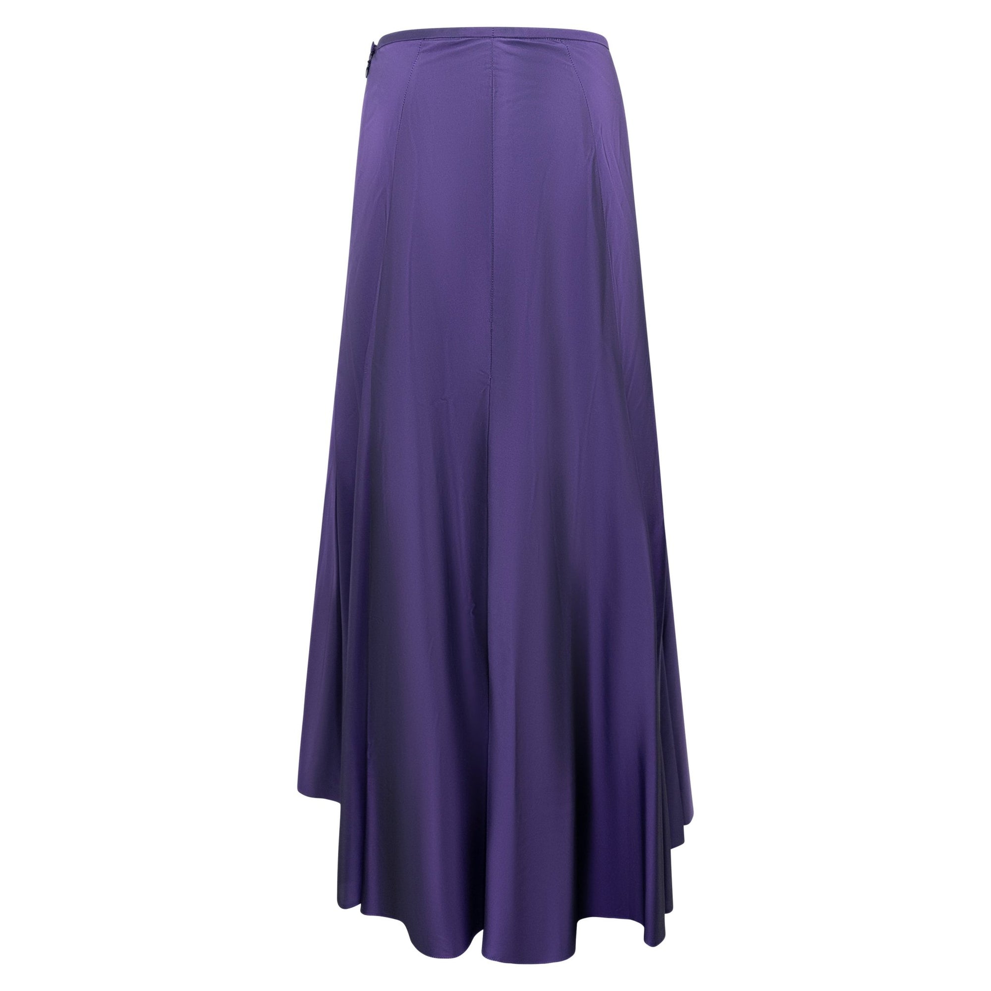 F/W 2006 Ralph Lauren Runway 'Gemma' Royal Purple Taffeta Flared Maxi Skirt - RealList
