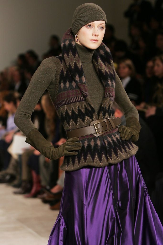 F/W 2006 Ralph Lauren Runway 'Gemma' Royal Purple Taffeta Flared Maxi Skirt - RealList