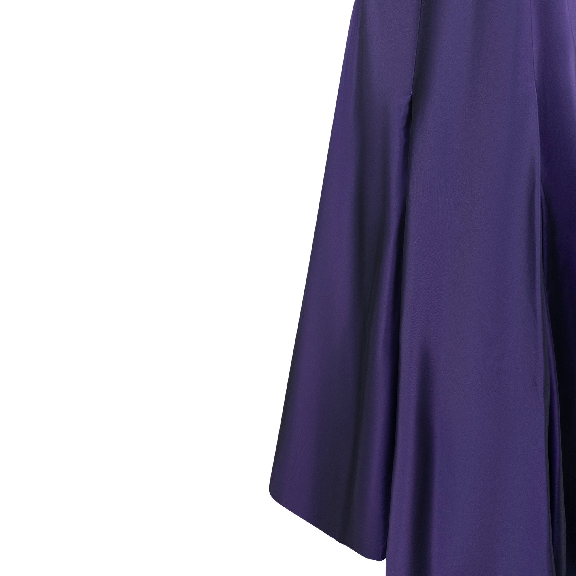 F/W 2006 Ralph Lauren Runway 'Gemma' Royal Purple Taffeta Flared Maxi Skirt - RealList