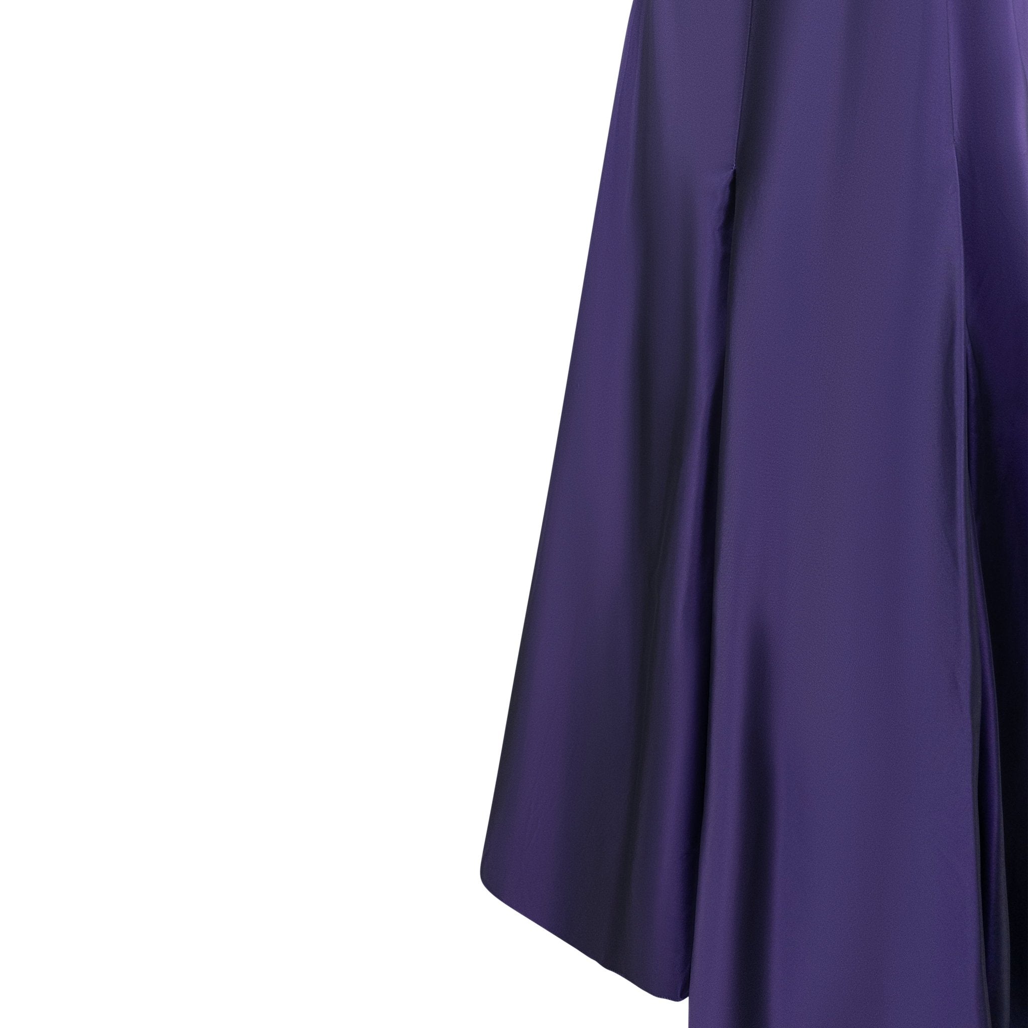 F/W 2006 Ralph Lauren Runway 'Gemma' Royal Purple Taffeta Flared Maxi Skirt - RealList