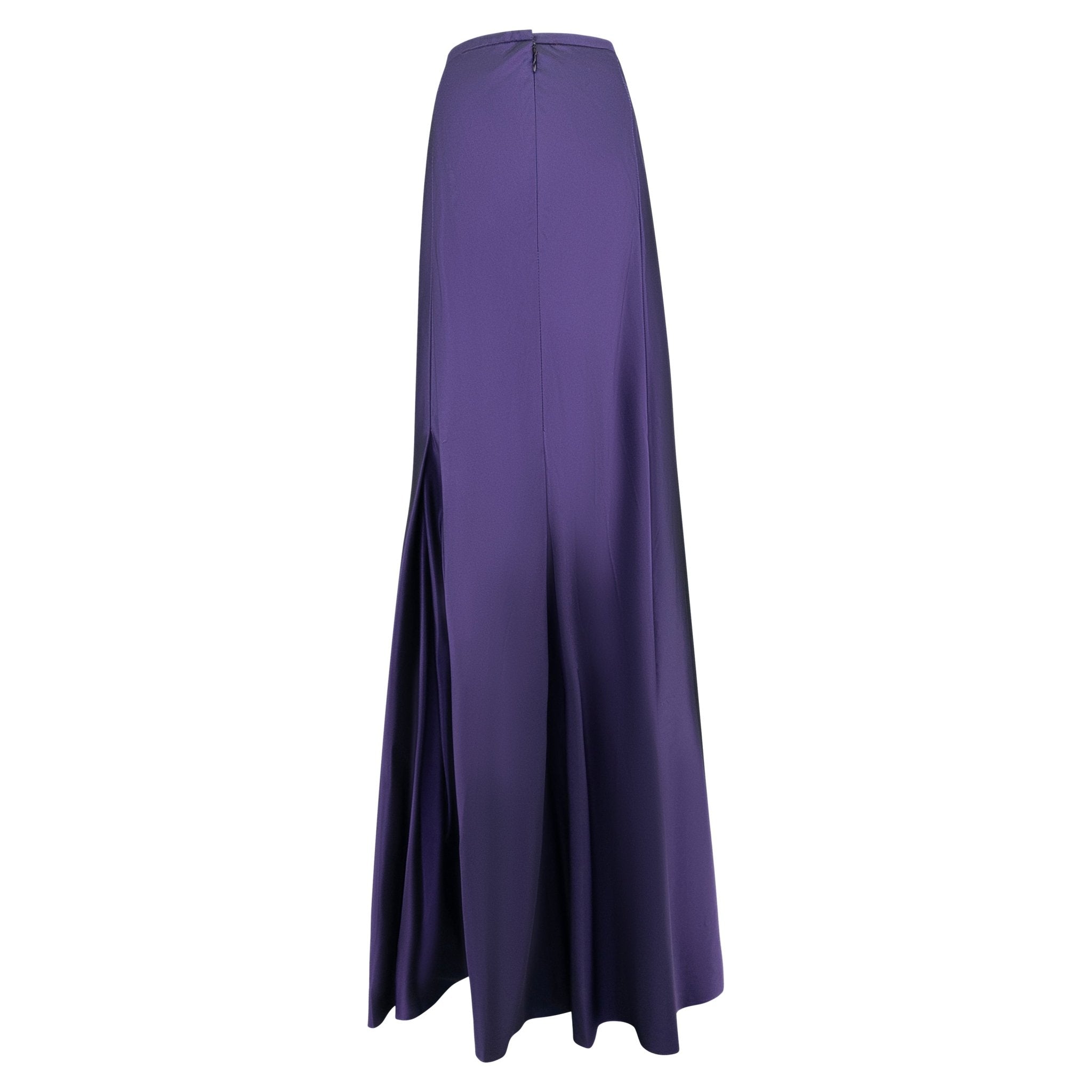 F/W 2006 Ralph Lauren Runway 'Gemma' Royal Purple Taffeta Flared Maxi Skirt - RealList