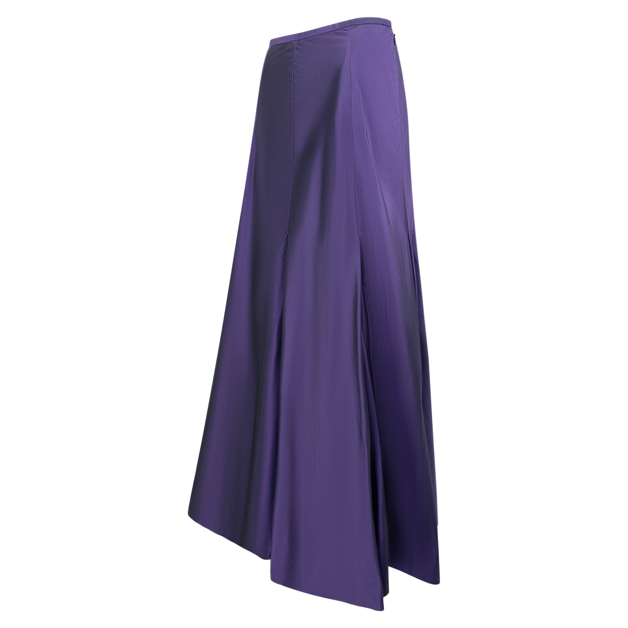 F/W 2006 Ralph Lauren Runway 'Gemma' Royal Purple Taffeta Flared Maxi Skirt - RealList