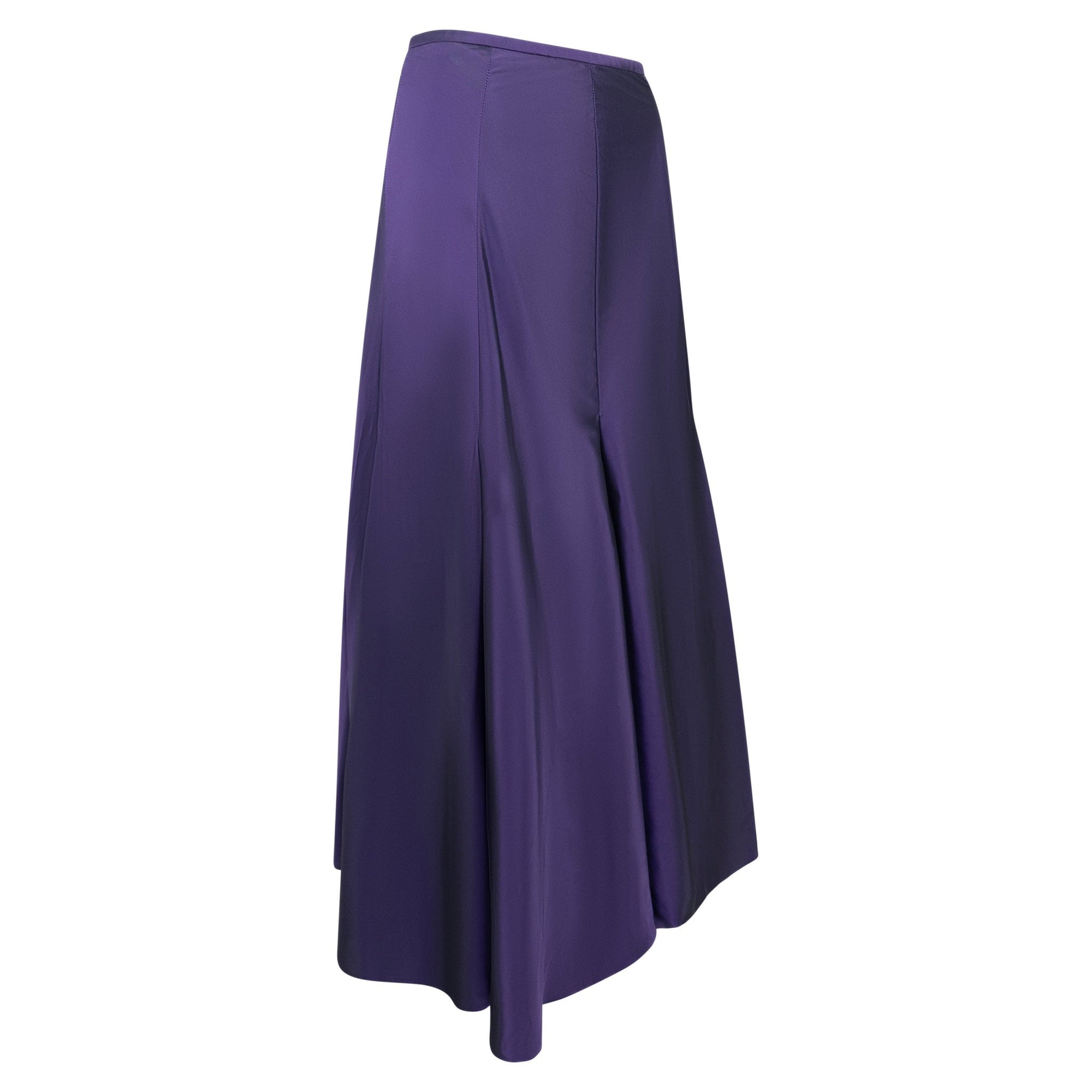 F/W 2006 Ralph Lauren Runway 'Gemma' Royal Purple Taffeta Flared Maxi Skirt - RealList
