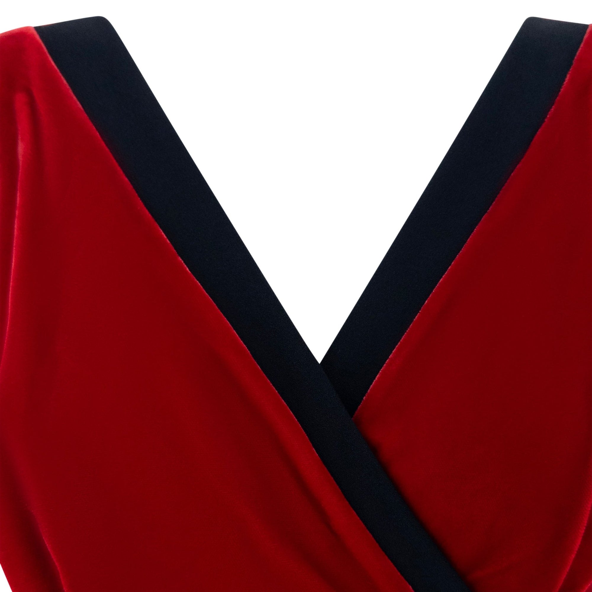 F/W 2009 Prada Runway Red Velvet Bust Sleeveless Flare Black Midi Dress - RealList