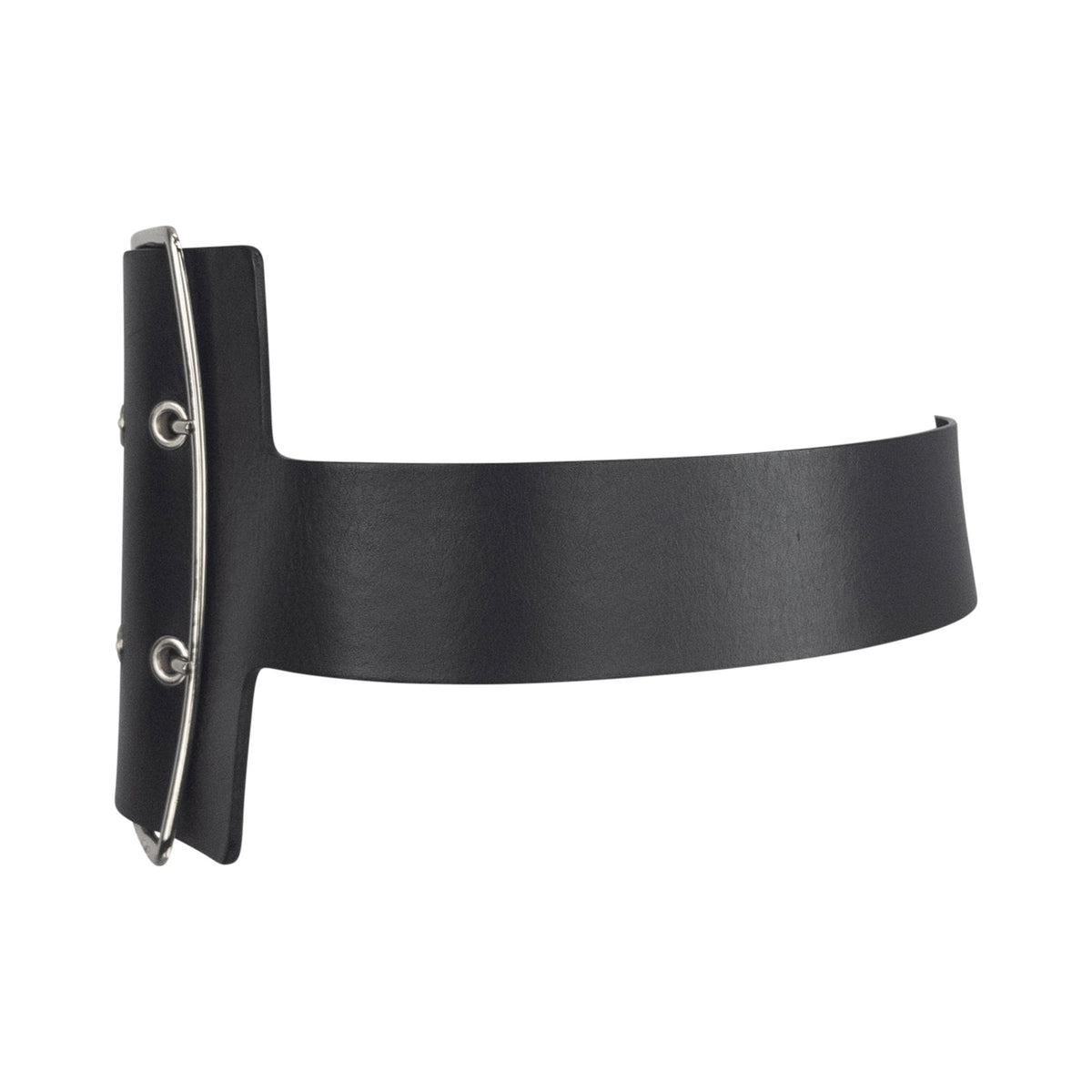 F/W 2010 Gianfranco Ferré Runway Oversized Buckle Black Leather Waist Belt - RealList