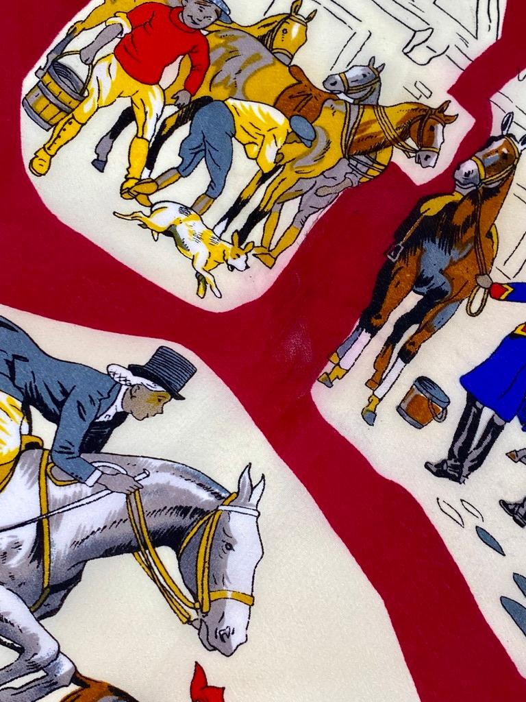 Gianni Versace Hunting Scene Silk Square Scarf - RealList