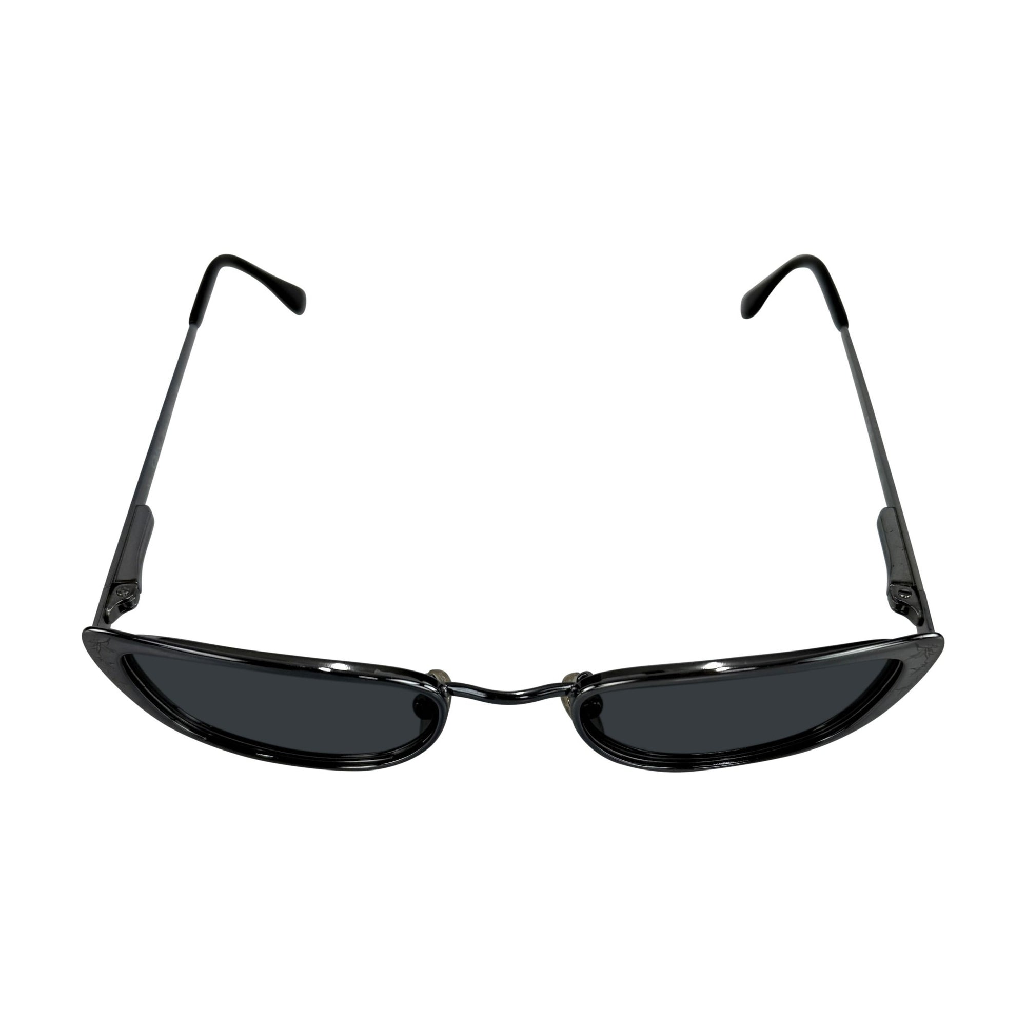 Late 1990s Chloé by Stella McCartney Floral Etched Gunmetal Frame Grey Sunglasses - RealList