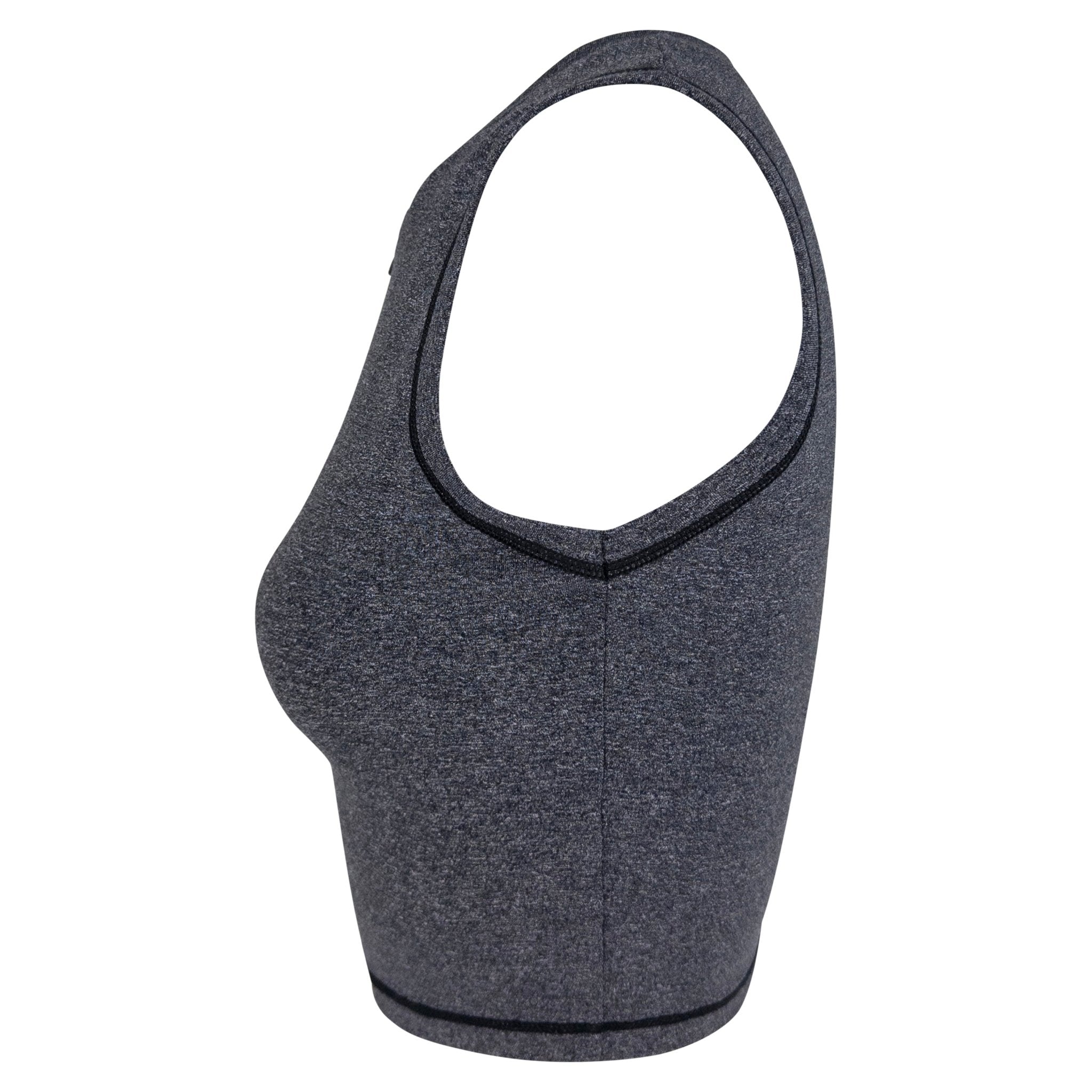 Late 1990s Dolce & Gabbana Athletic Heather Grey Stretch Crop Top - RealList