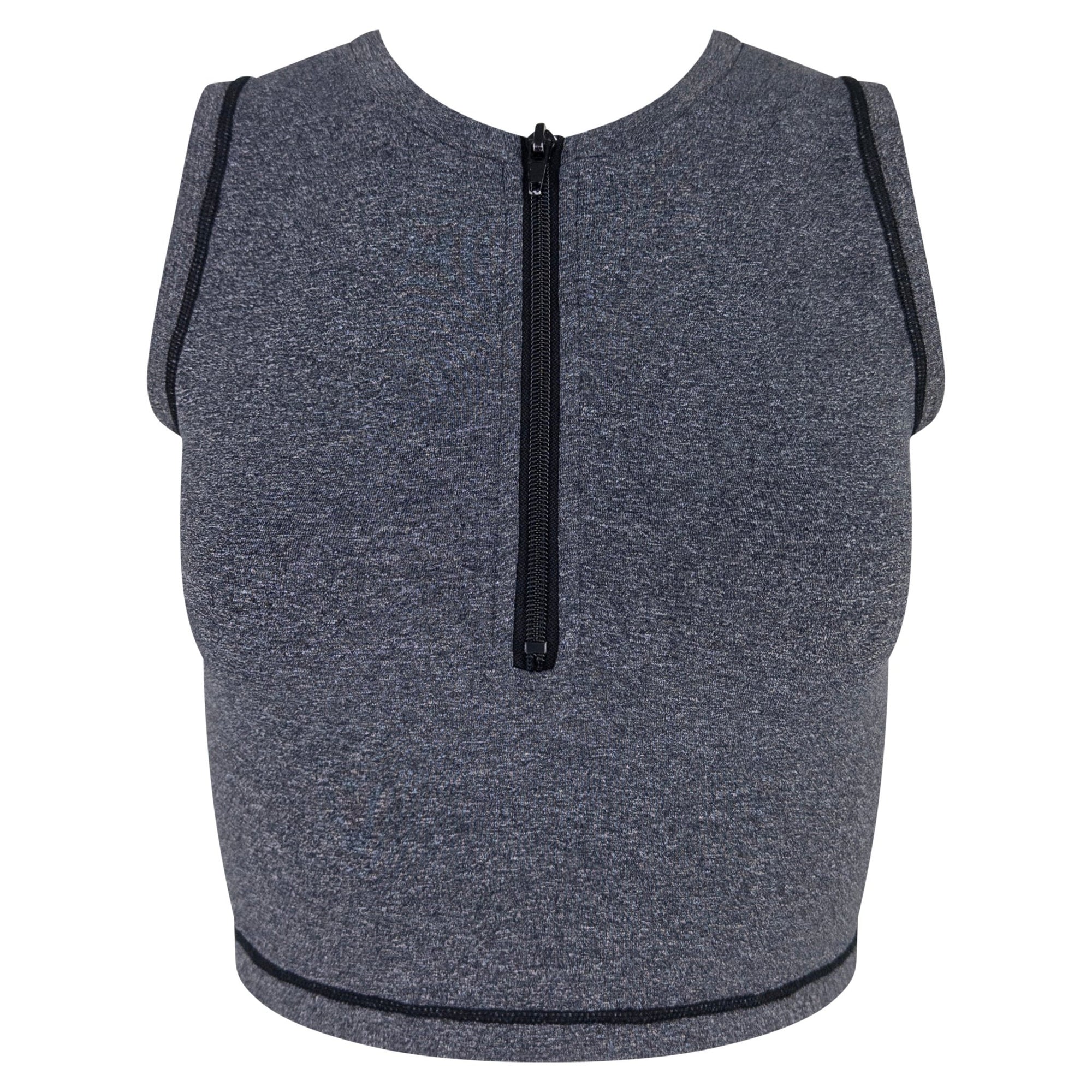 Late 1990s Dolce & Gabbana Athletic Heather Grey Stretch Crop Top - RealList