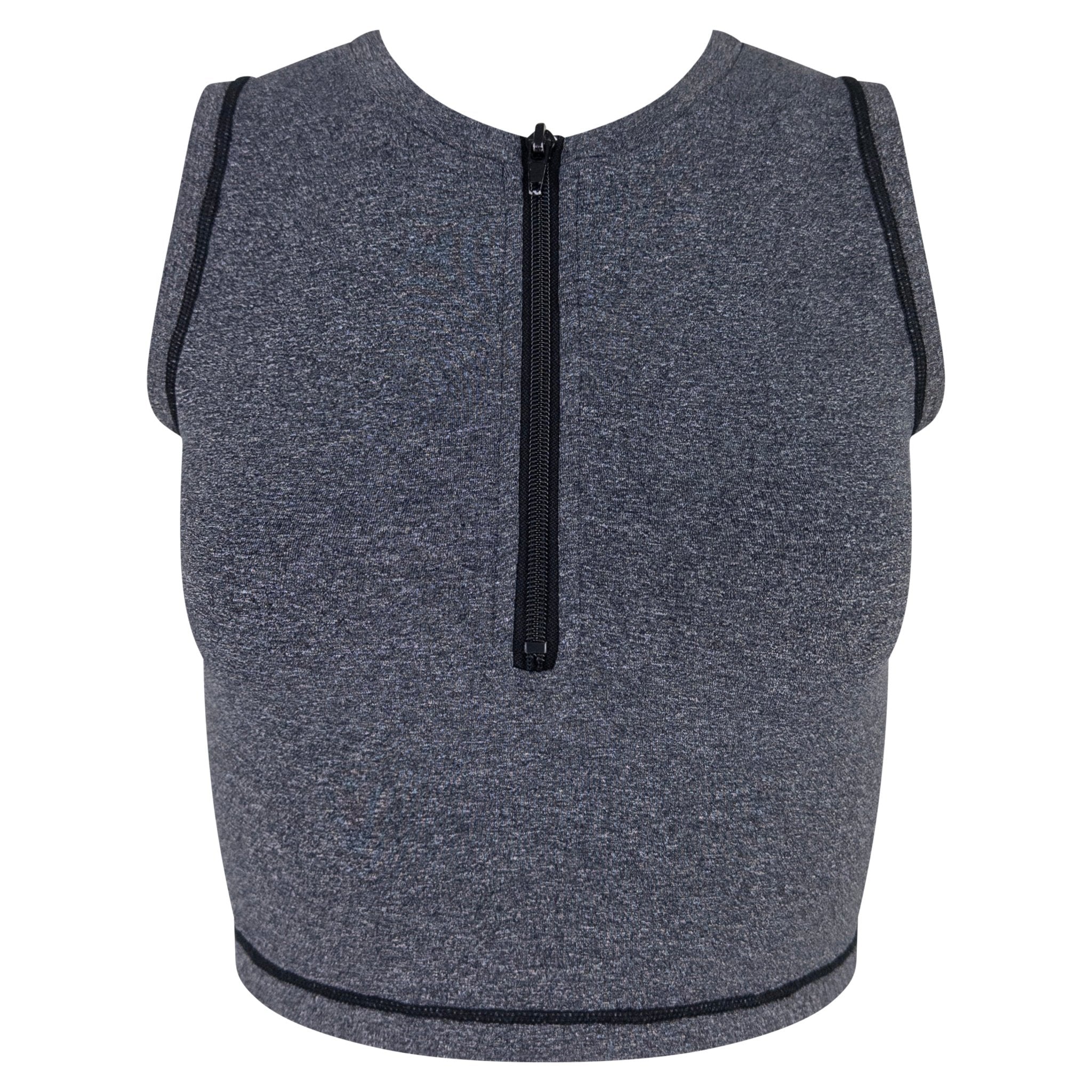 Late 1990s Dolce & Gabbana Athletic Heather Grey Stretch Crop Top - RealList