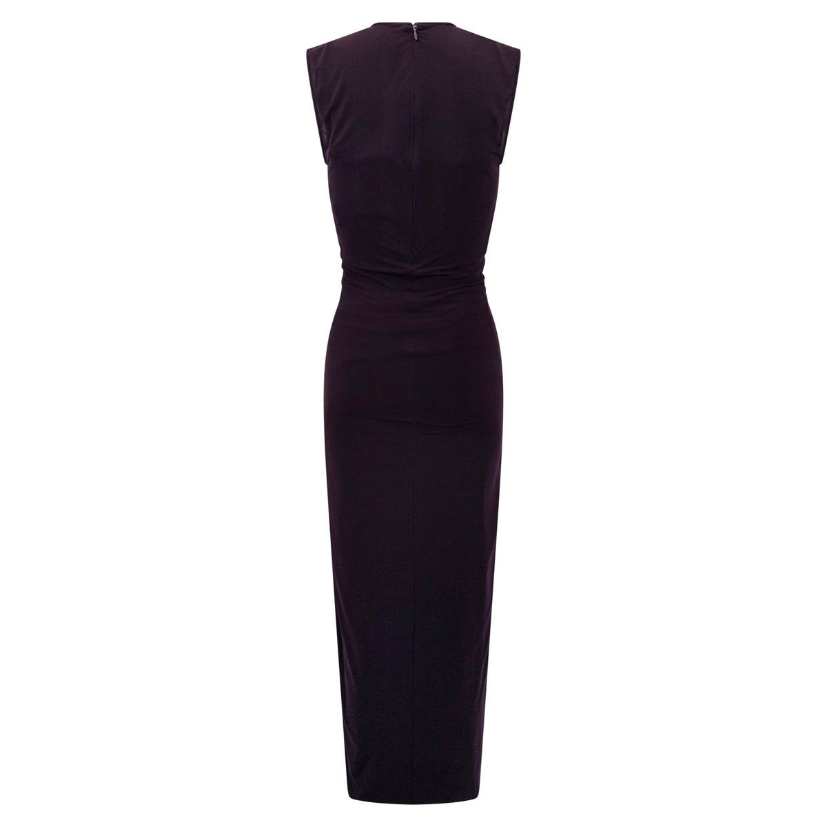 Late 1990s Dolce & Gabbana Dark Burgundy Bodycon Wiggle Dress - RealList