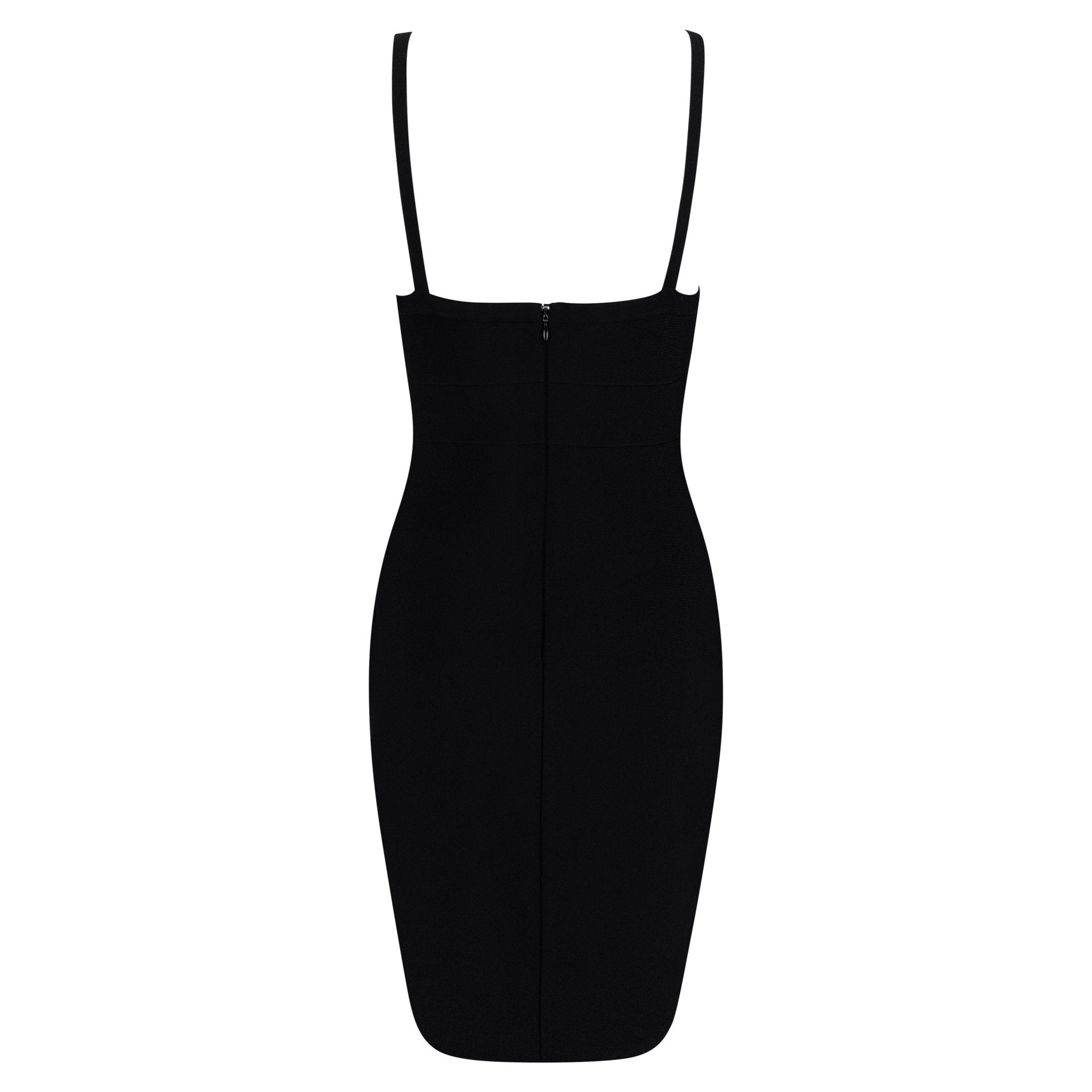 Late 1990s Hervé Léger Black Ribbed Bandage Mini Dress - RealList