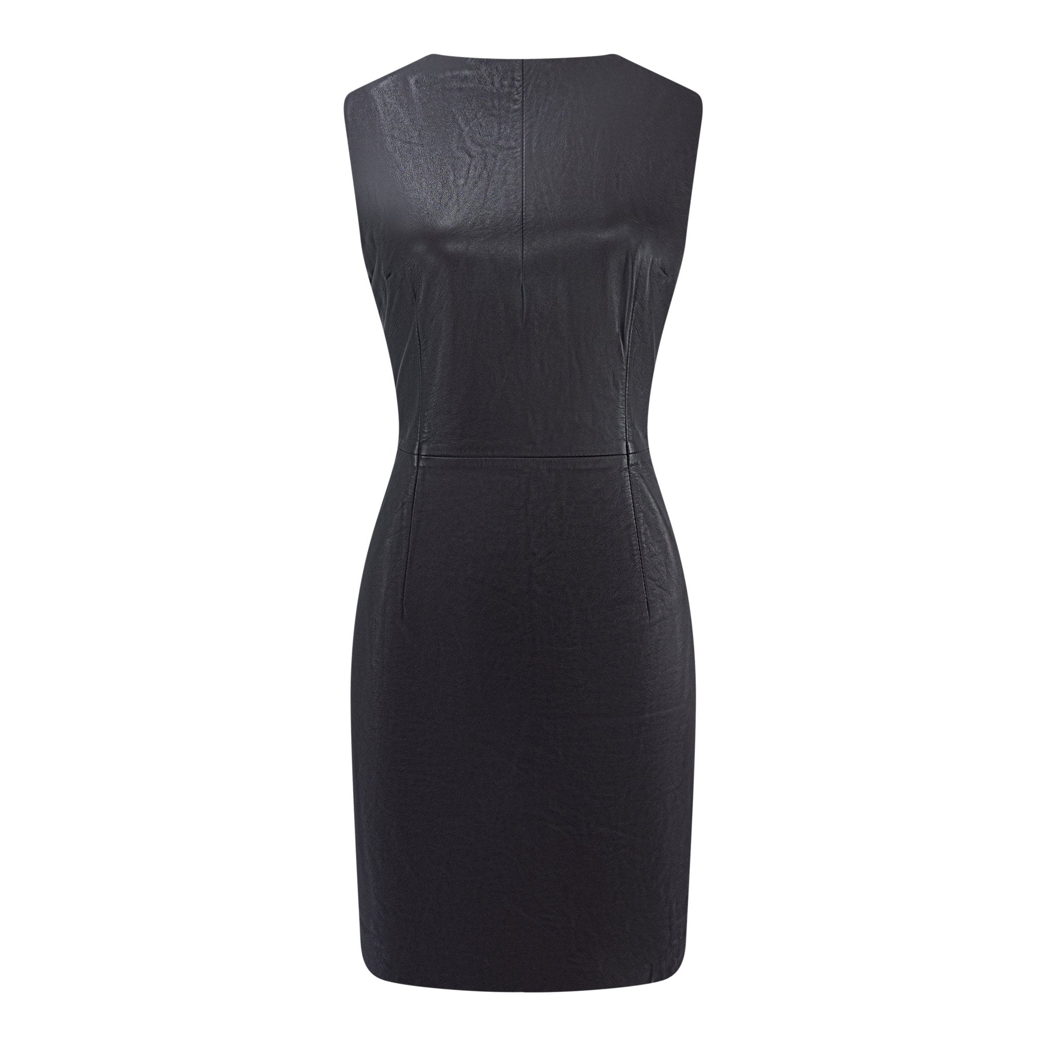 Mid 1990s Dolce & Gabbana Brown Leather Sleeveless Mini Dress - RealList