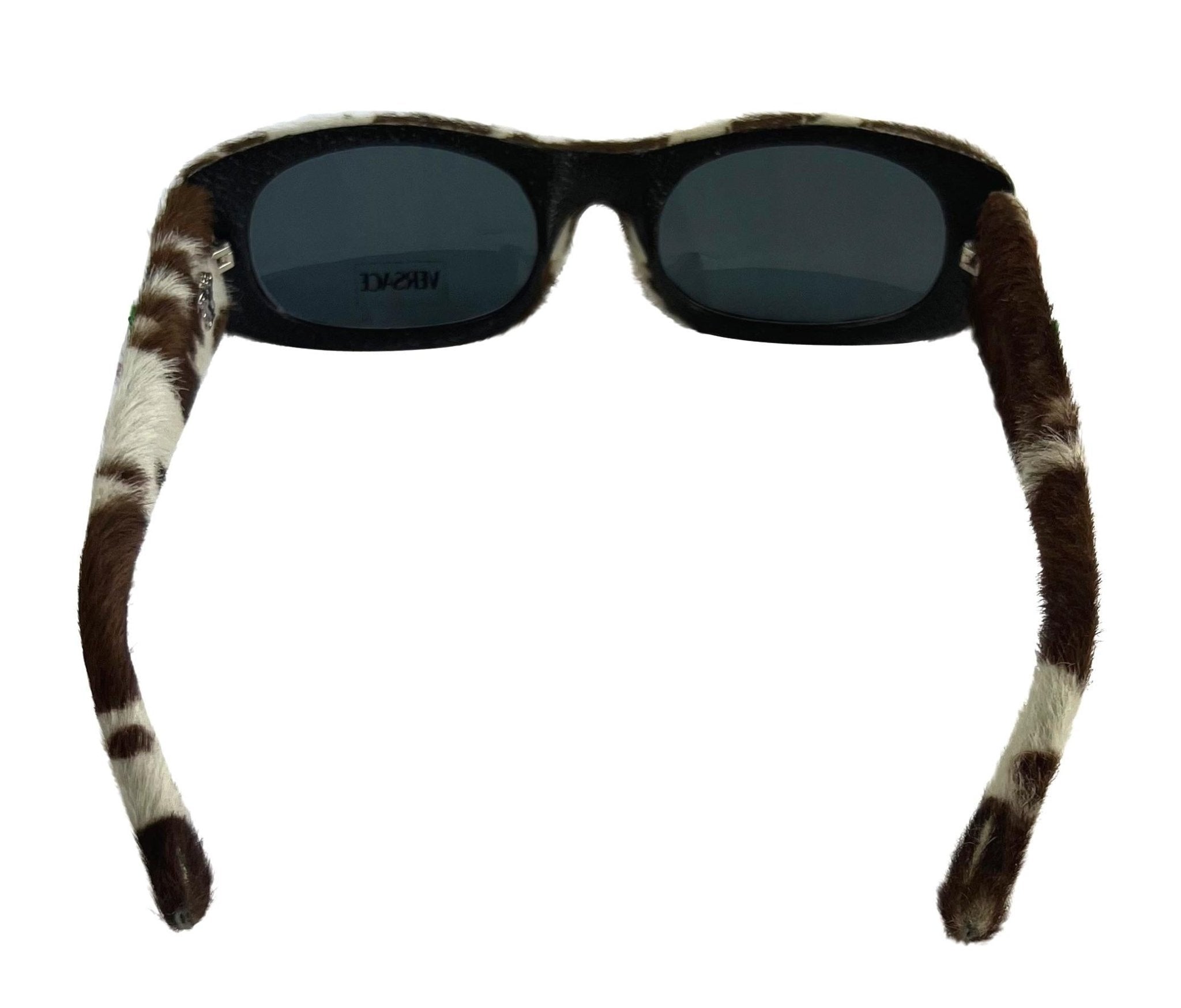 NEW S/S 1999 Gianni Versace by Donatella Pony Hair Appliqué Sunglasses - RealList
