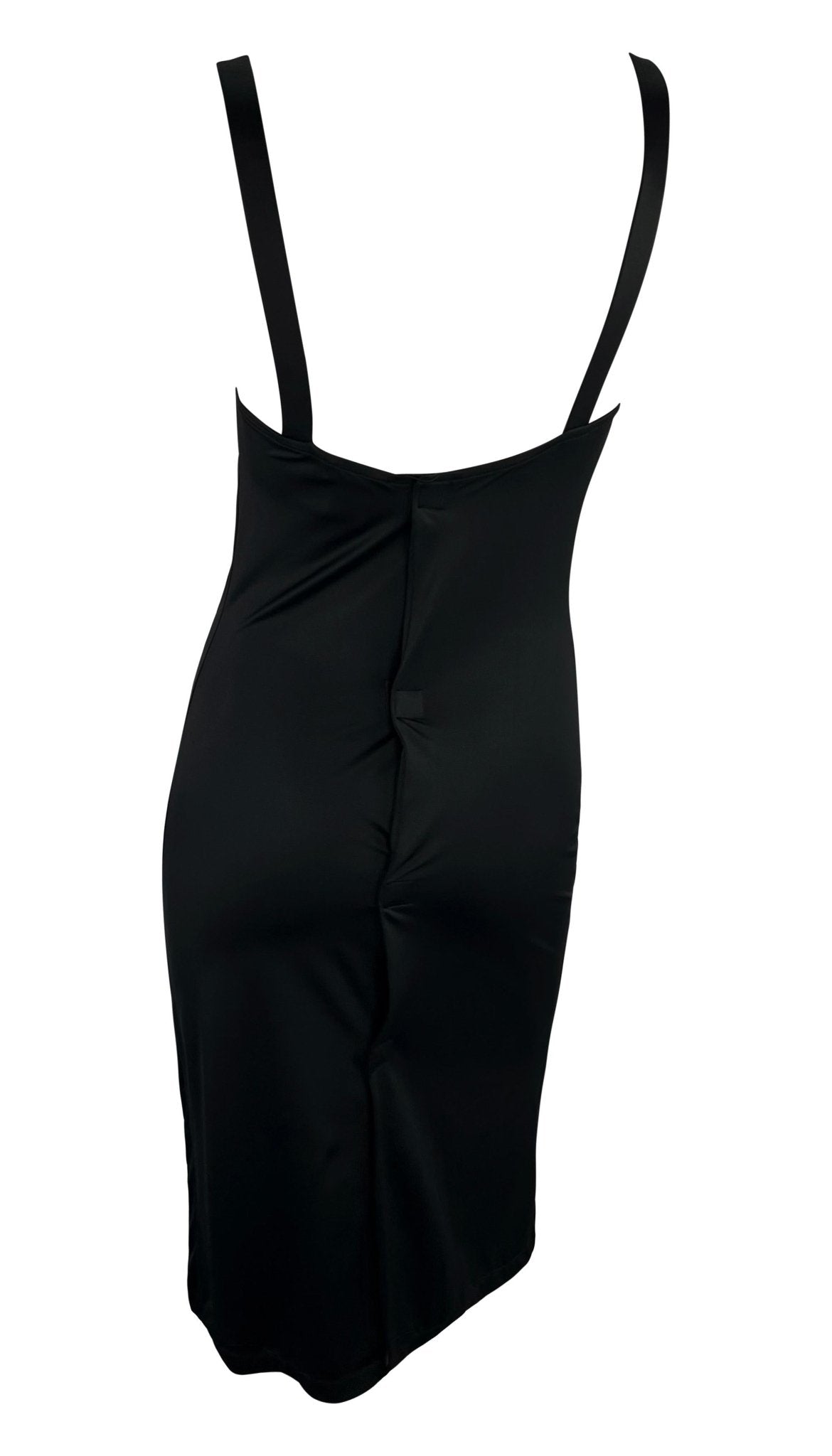 NWT 1990s Dolce & Gabbana Black Bodycon Stretch Sleeveless Beach Cocktail Dress - RealList