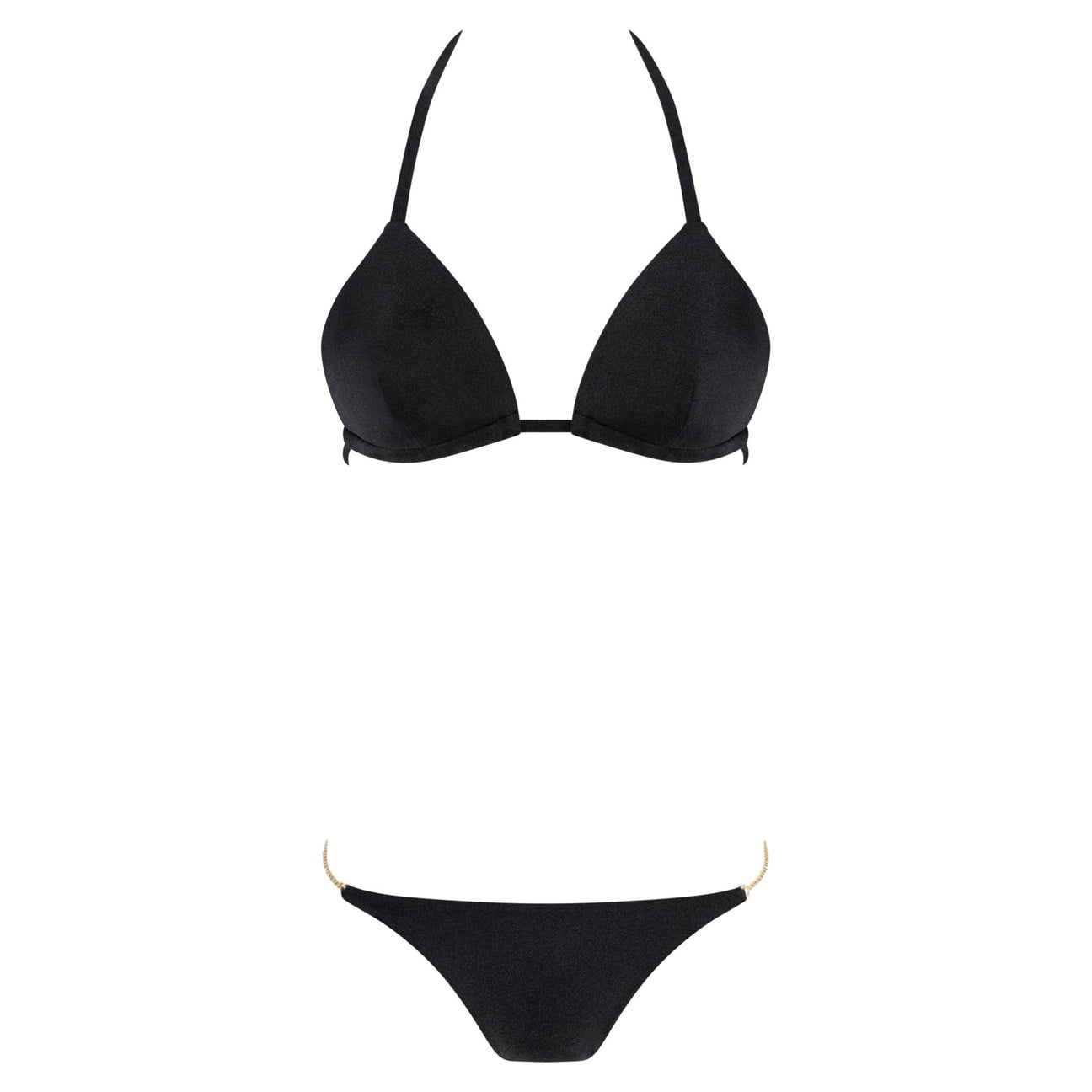 NWT 2000s Dolce & Gabbana Black Rhinestone Chain Bikini Swim Set - RealList