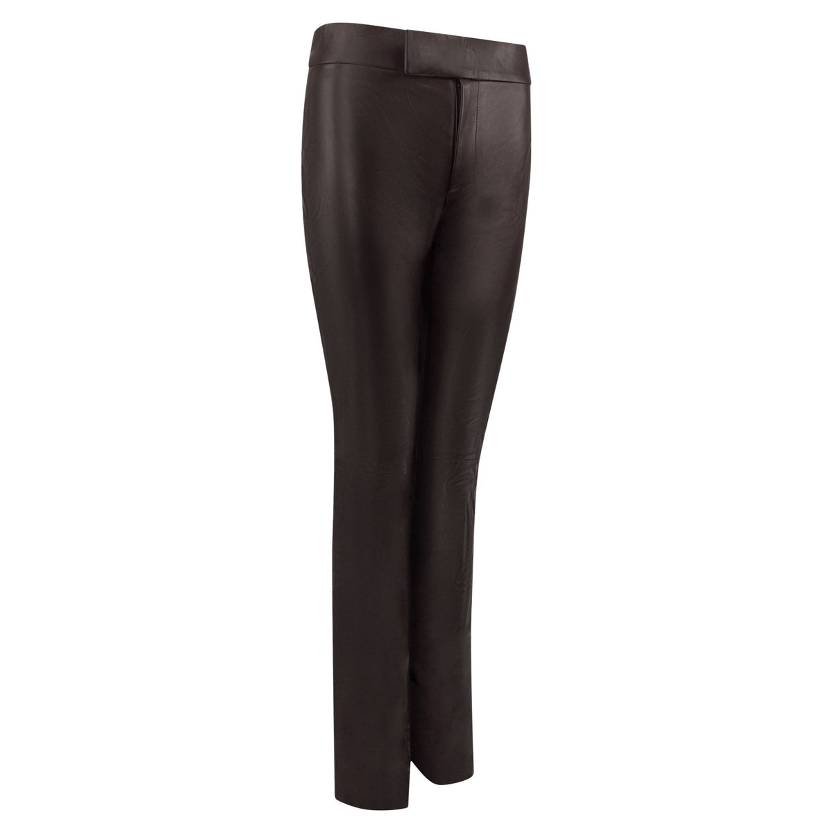 NWT 2002 Gucci by Tom Ford Coffee Brown Leather Flared Pants - RealList