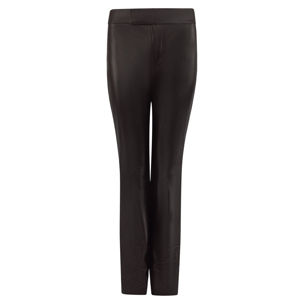 NWT 2002 Gucci by Tom Ford Coffee Brown Leather Flared Pants - RealList