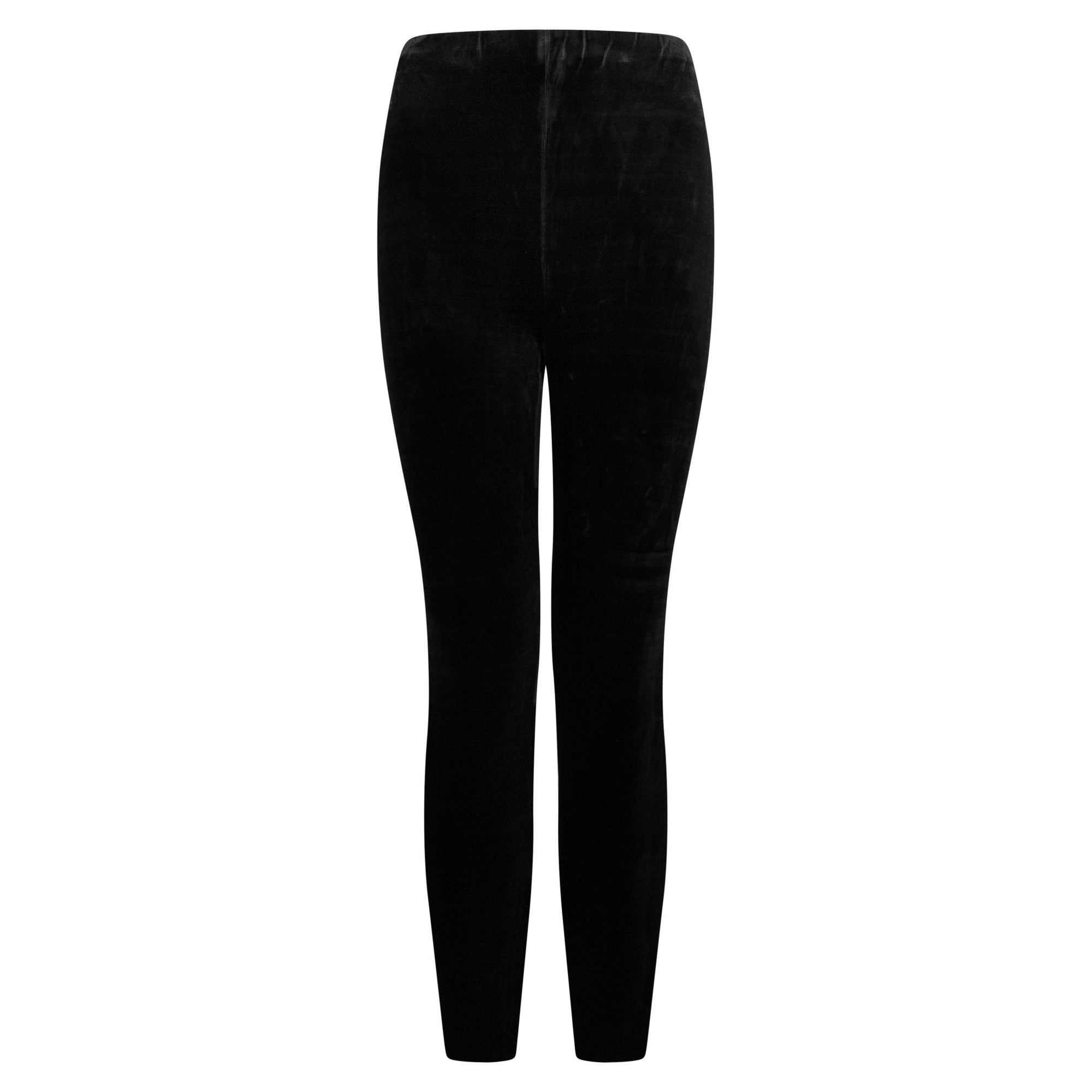 NWT Early 1990s Donna Karan Black Bodycon Velvet Legging Pants - RealList