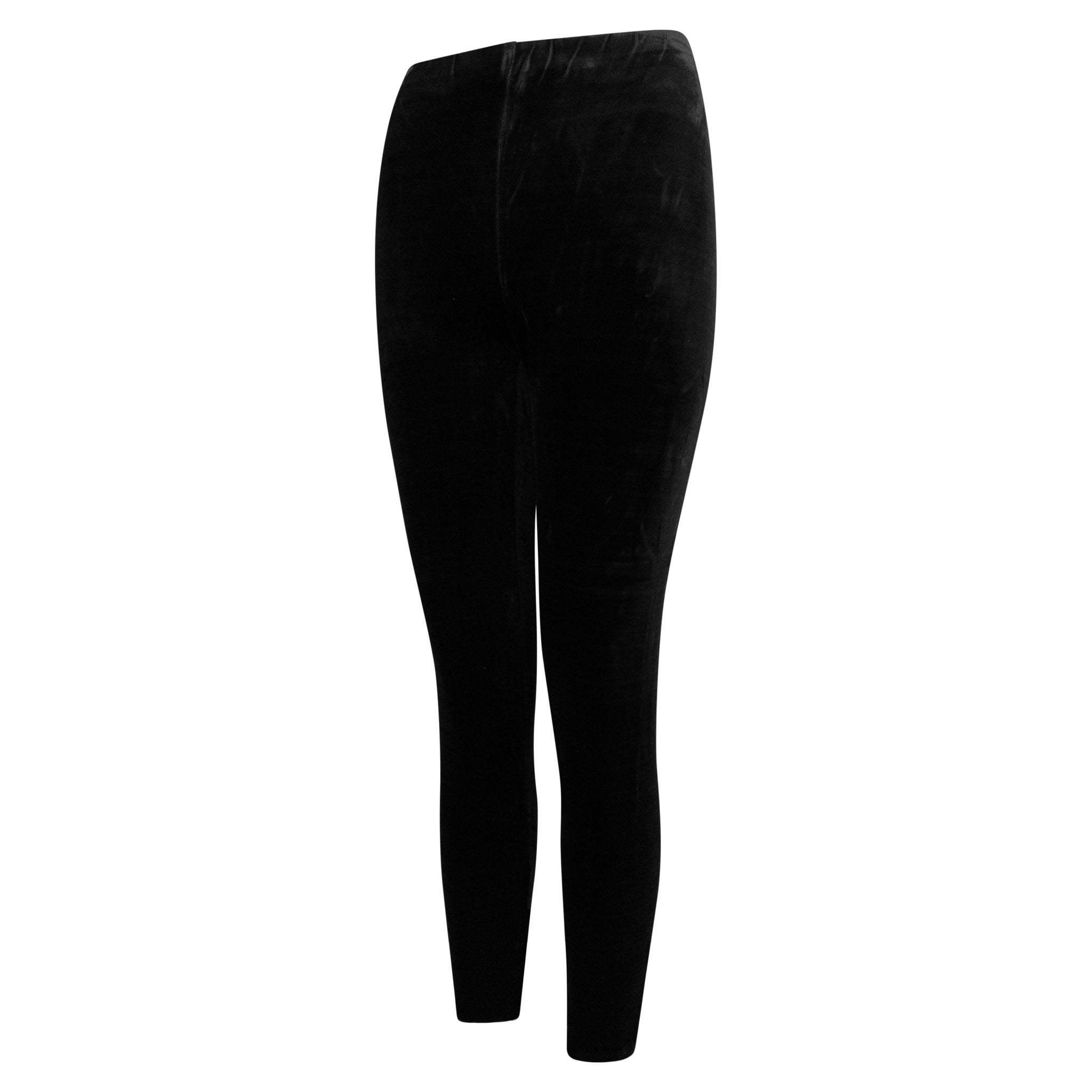 NWT Early 1990s Donna Karan Black Bodycon Velvet Legging Pants - RealList