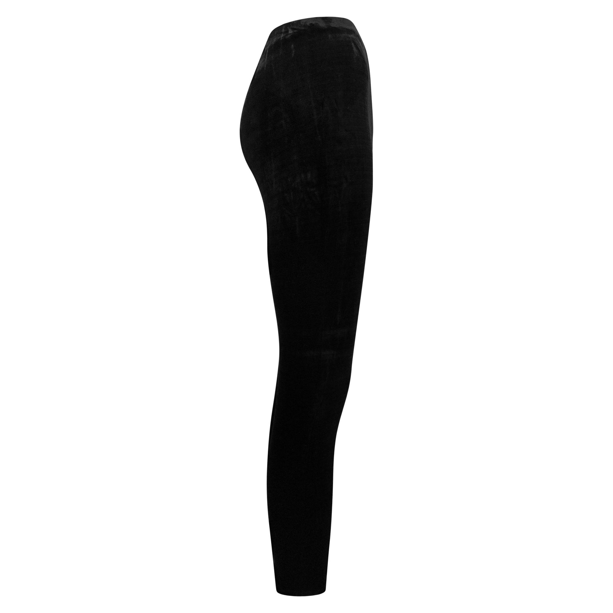 NWT Early 1990s Donna Karan Black Bodycon Velvet Legging Pants - RealList