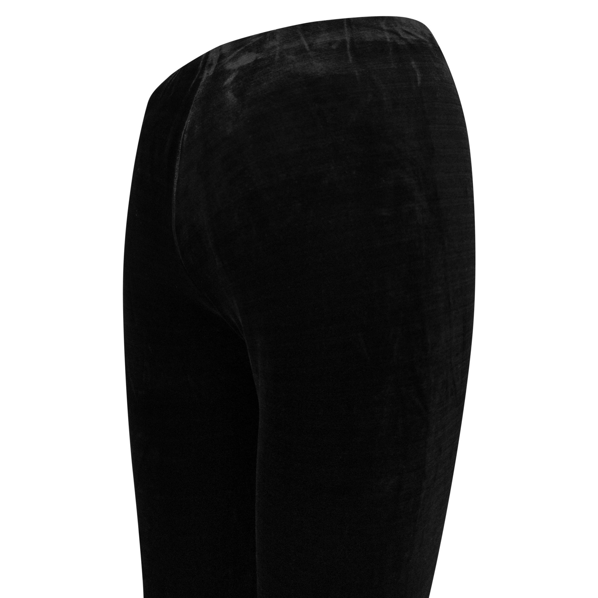 NWT Early 1990s Donna Karan Black Bodycon Velvet Legging Pants - RealList