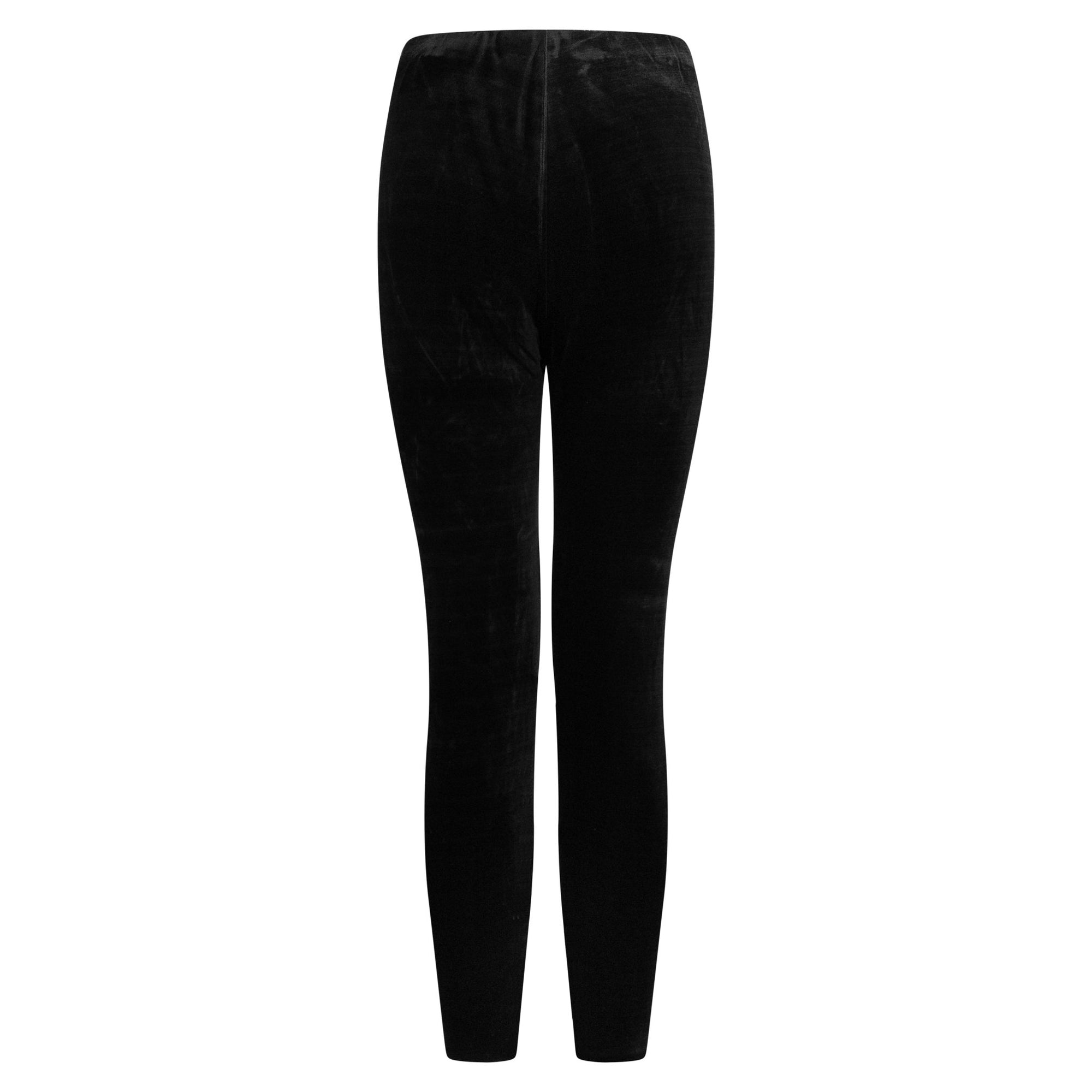 NWT Early 1990s Donna Karan Black Bodycon Velvet Legging Pants - RealList